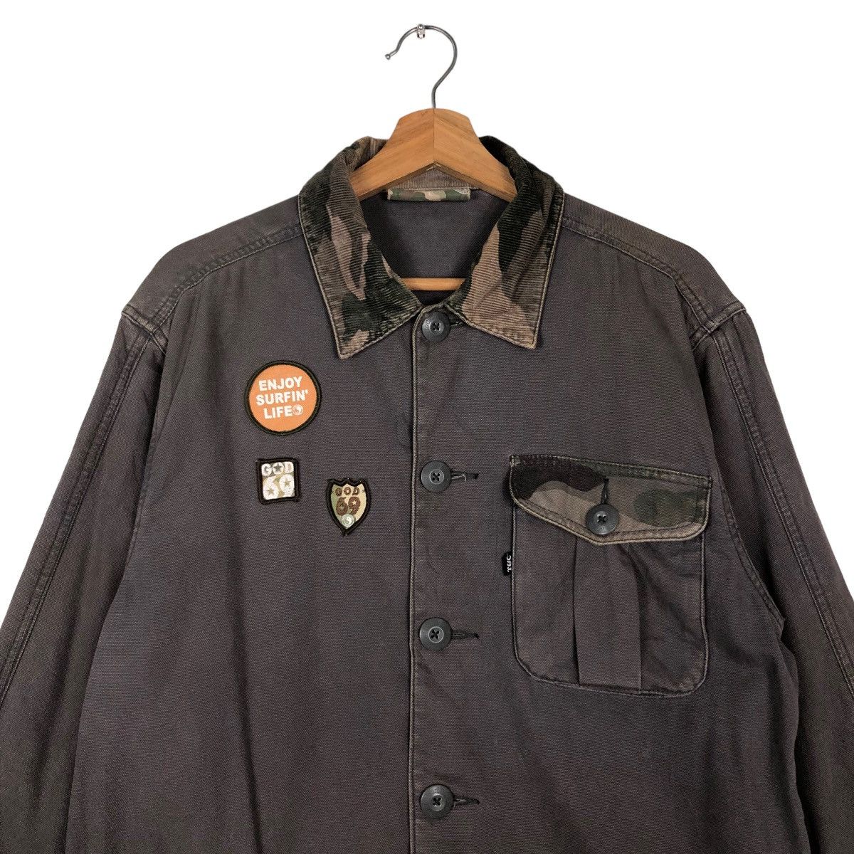 Japanese Brand 🔥Vtg T&C Surf Design Chore Work Jacket Cargo Pocket Size US L / EU 52-54 / 3 - 3 Thumbnail