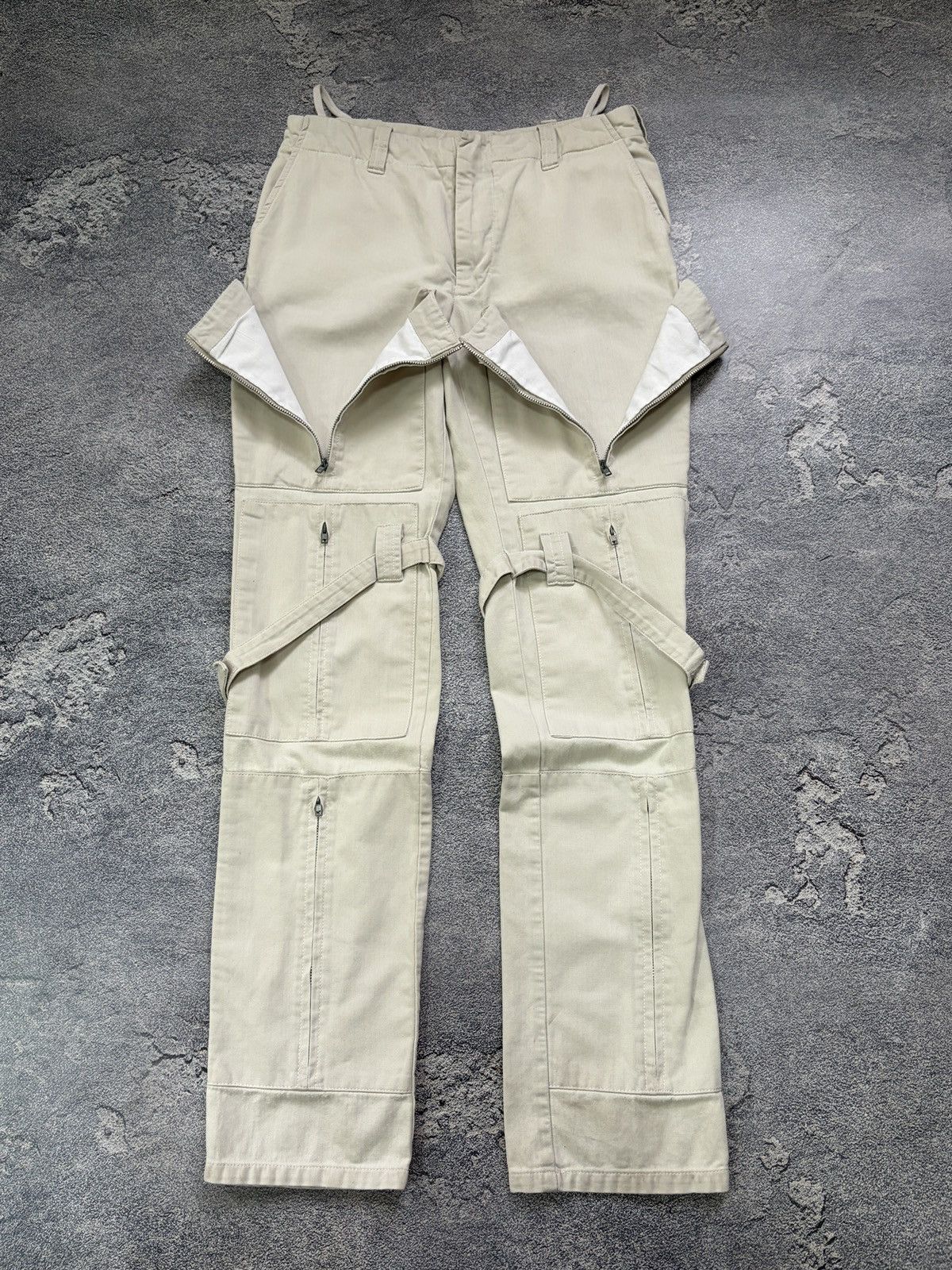Helmut Lang Runway! AW99 Helmut Lang Multi Zip Pocket Bondage Pants Size US 27 - 1 Thumbnail