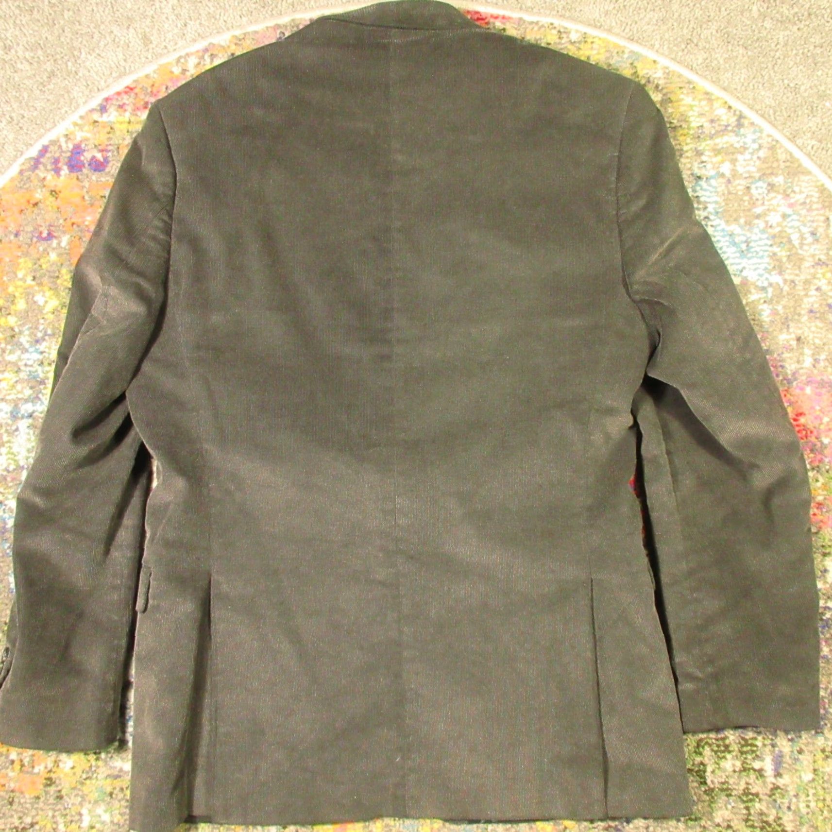 Chaps Chaps Corduroy Blazer Men 42 Slim Fit Brown Gray Sport Coat Jacket Classic Retro Size 42R - 2 Thumbnail