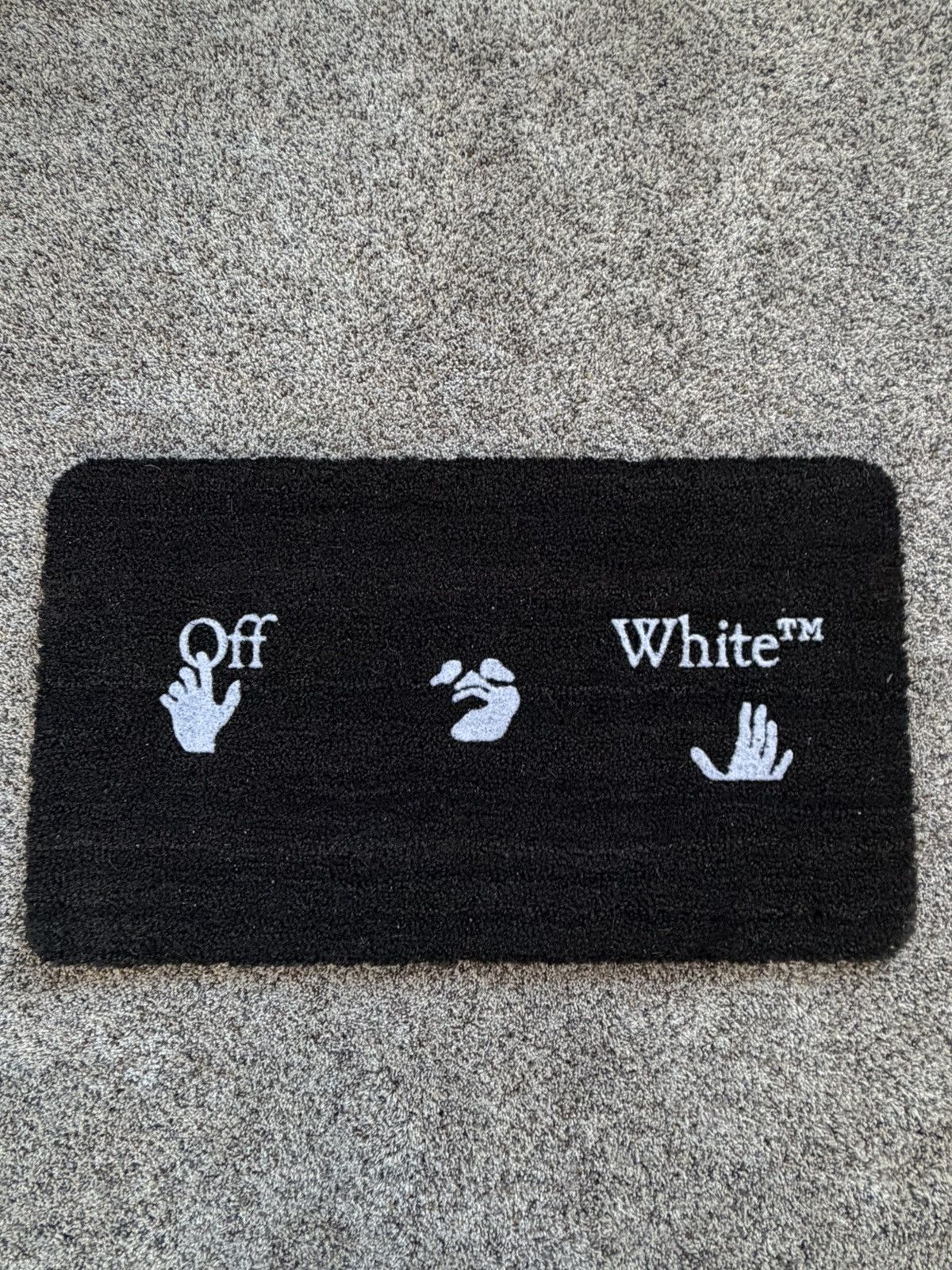 Off-White Off-White Doormat swimming man logo black rare Size ONE SIZE - 11 Thumbnail