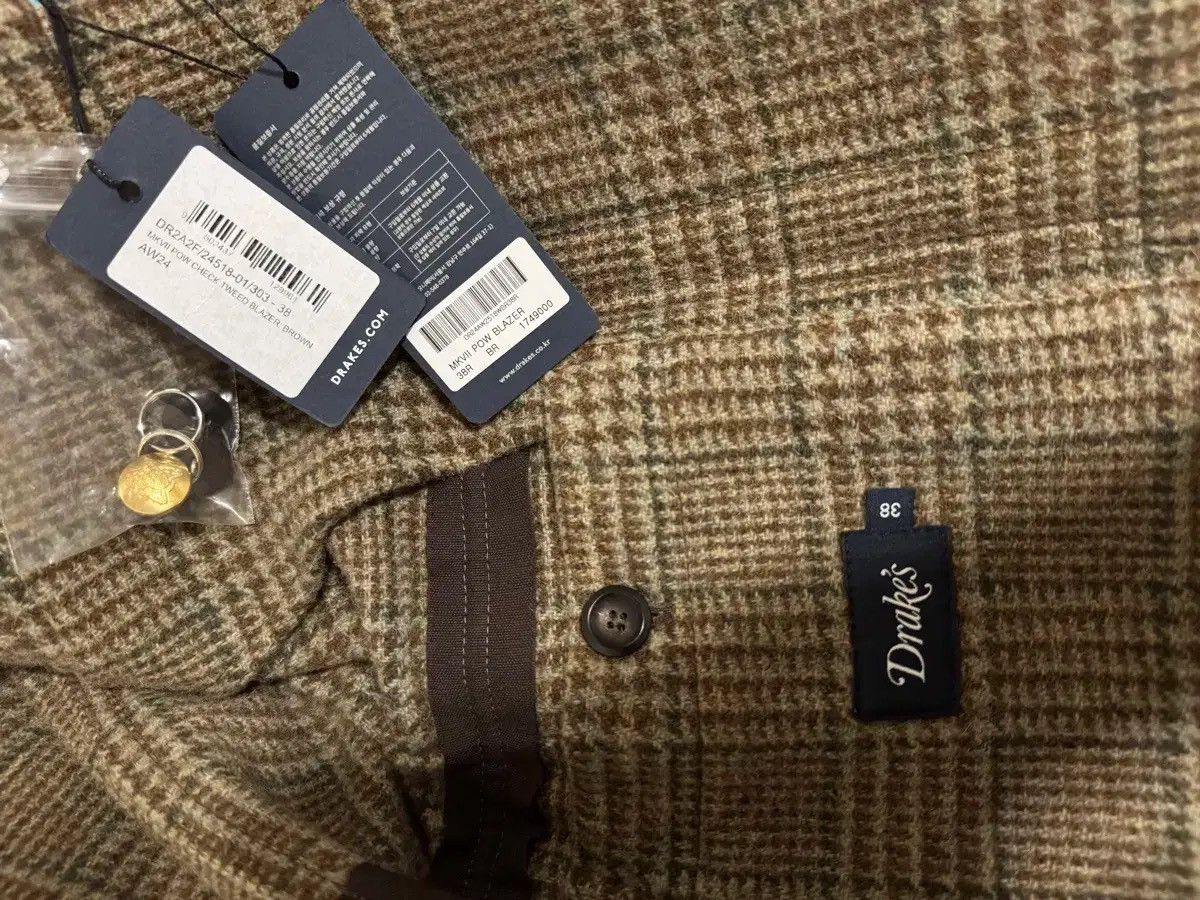 Drake's Drake's Brown Prince of Wales Tweed Games Blazer Mark 7 Size 38R - 3 Thumbnail