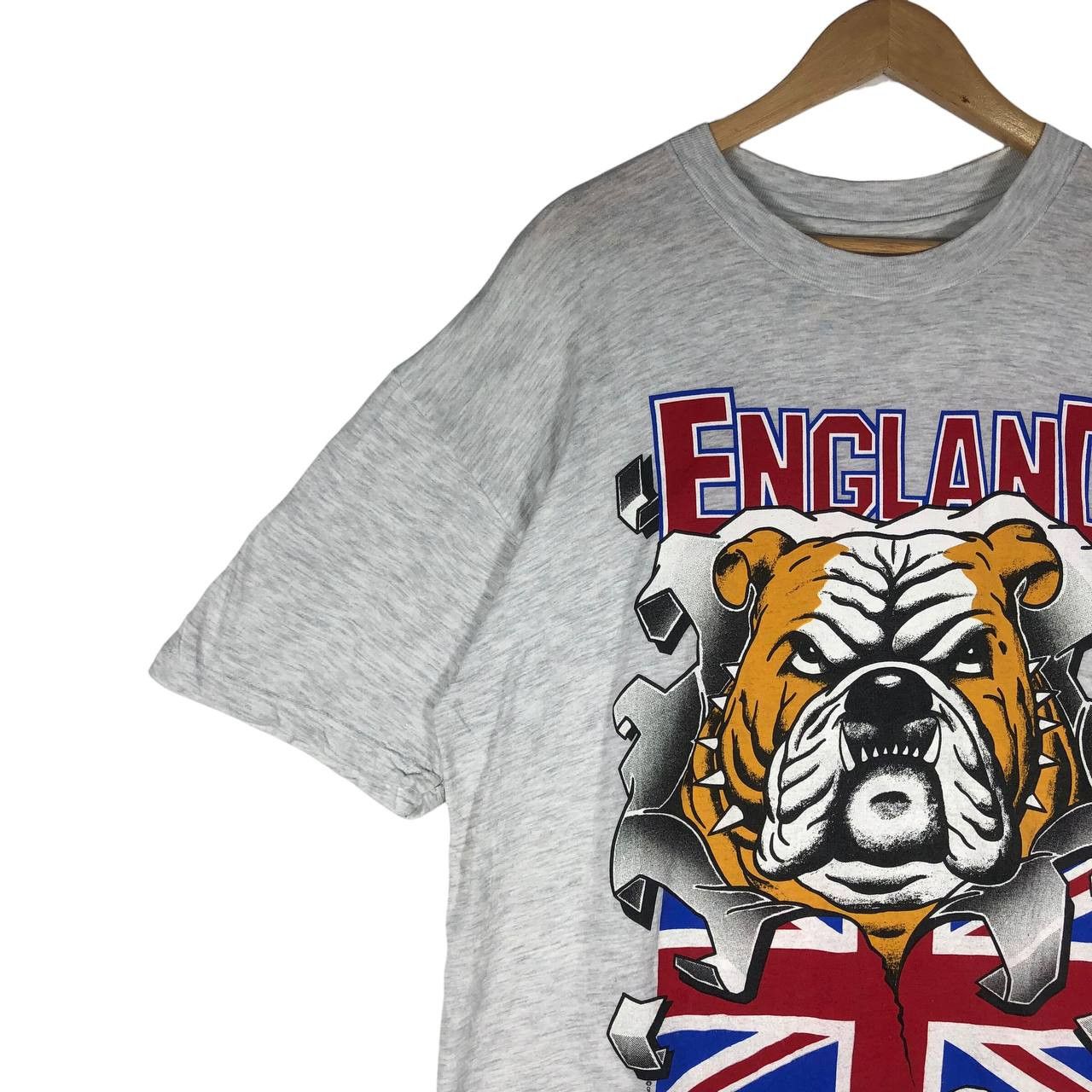 Hanes Vintage 1994 England Bull Dogs T-Shirt Size US XL / EU 56 / 4 - 3 Thumbnail