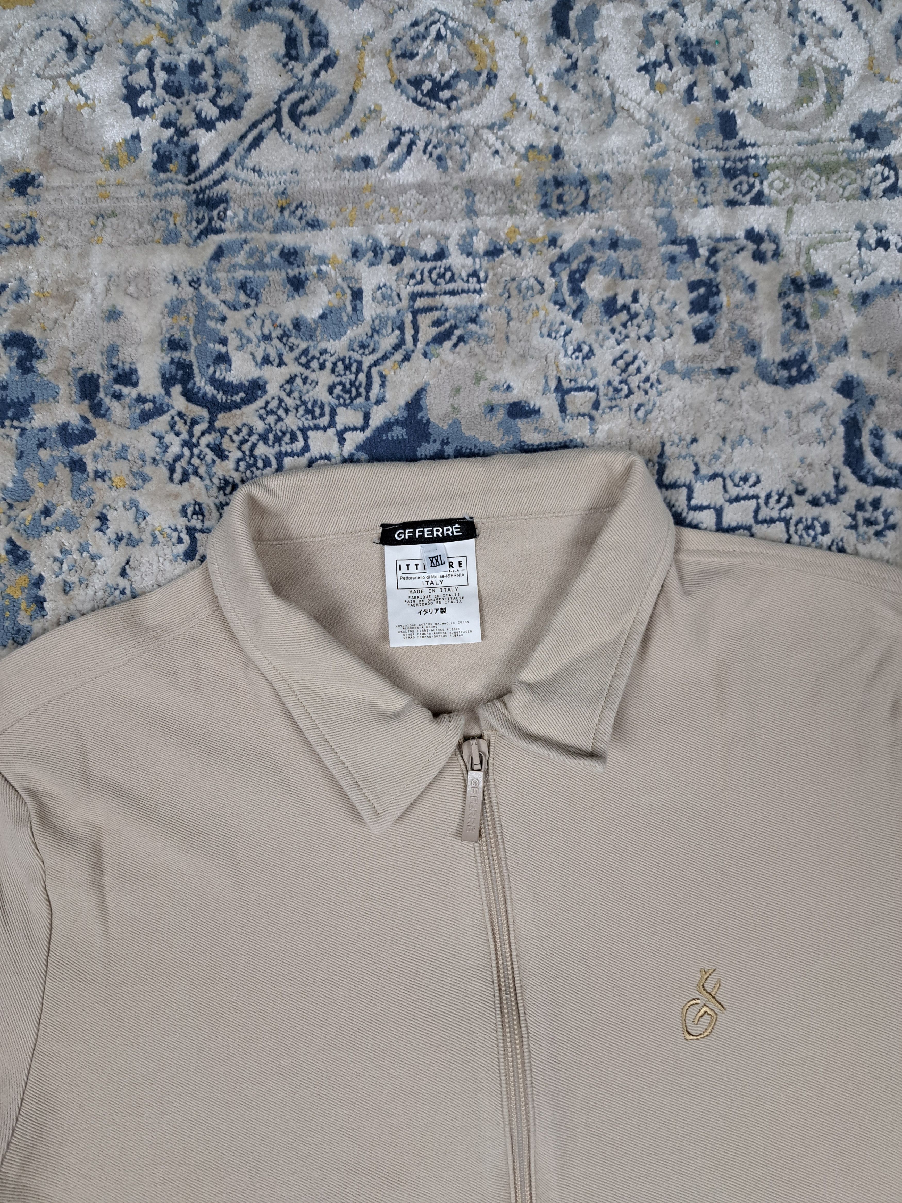 Gianfranco Ferre Ferre Half Zip Polo Shirt Luxury Designer Archive Old Money Size US L / EU 52-54 / 3 - 2 Thumbnail