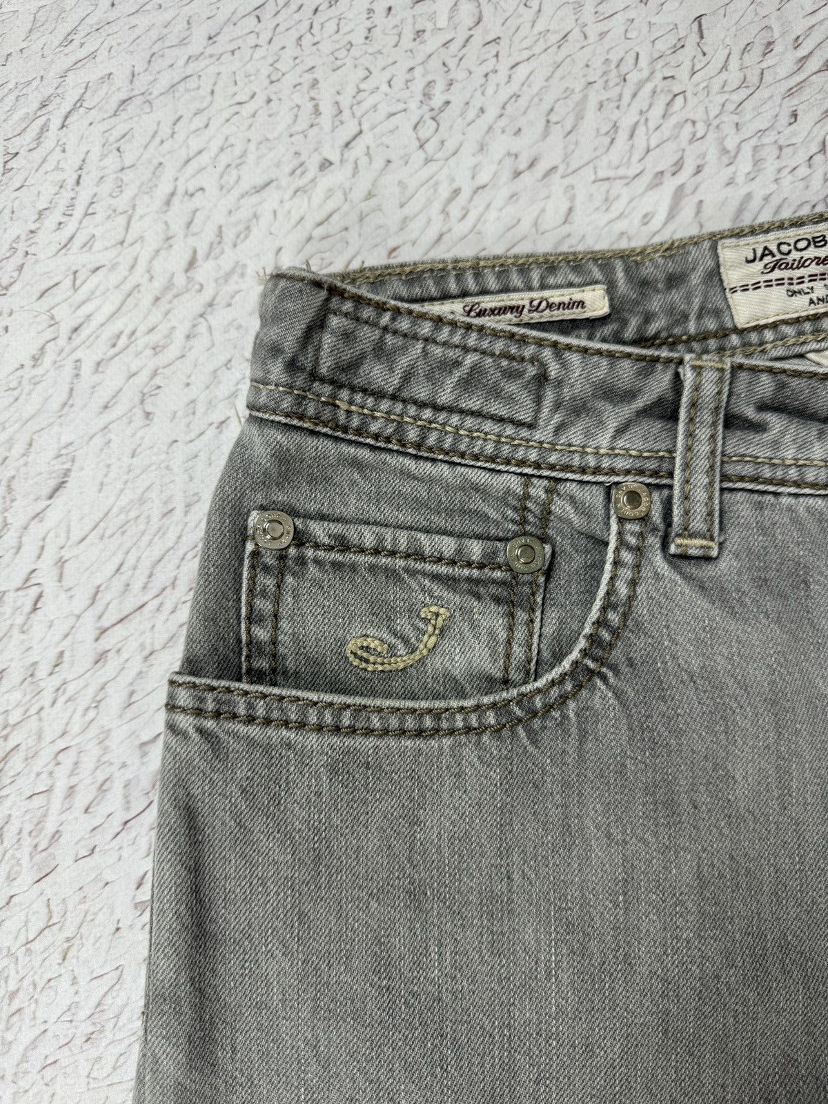 Jacob Cohen Jacob Cohen grey luxury denim handmade Japanese fabric jeans Size US 31 - 7 Thumbnail