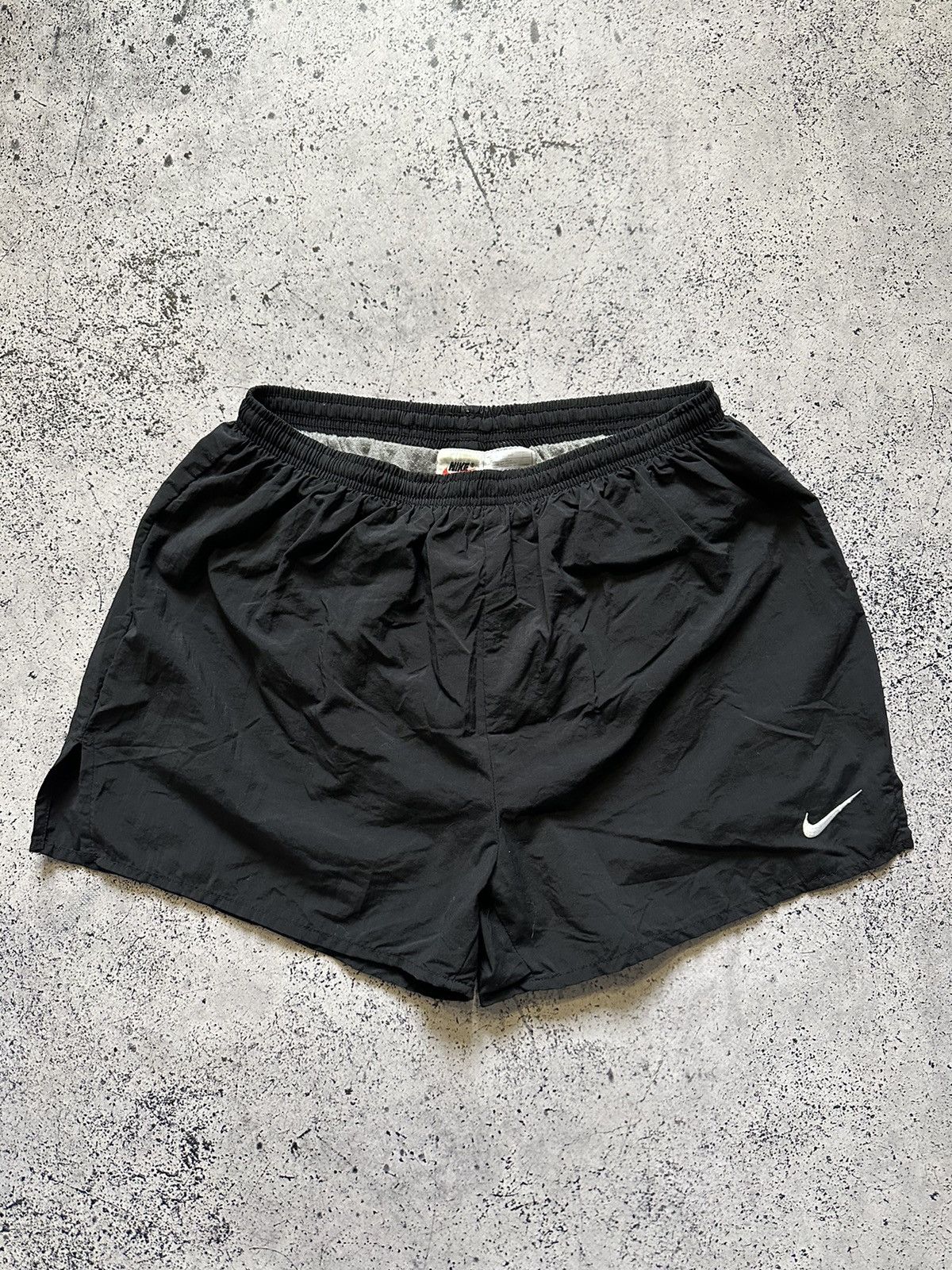 Nike × Vintage Vintage Nike Nylon Shorts Drill Mini Swoosh Y2K USA Size US 34 / EU 50 - 1 Thumbnail