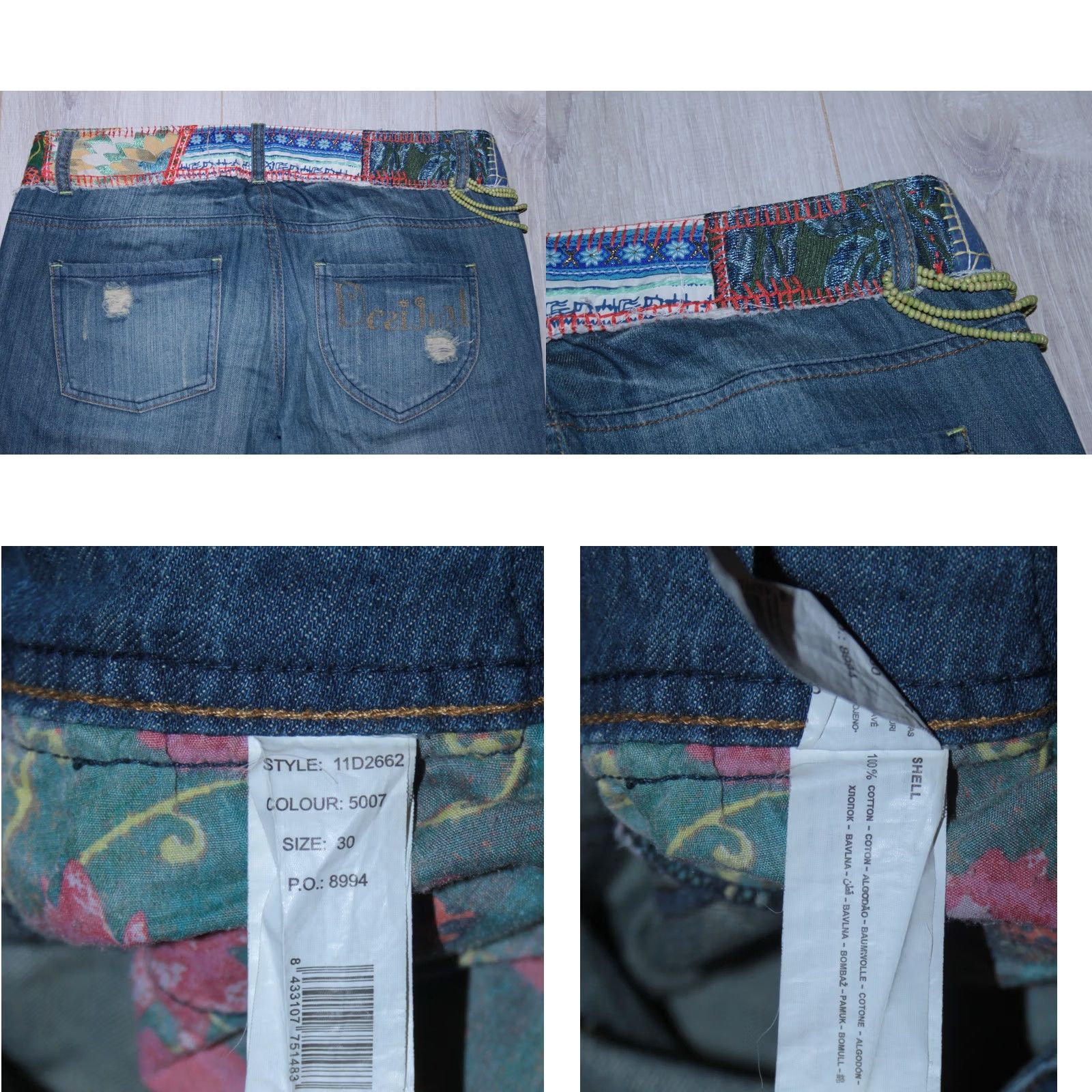 Desigual Desigual womens jeans Size 30 Regular fit Blue Skinny Slim Size 30" / US 8 / IT 44 - 8 Thumbnail
