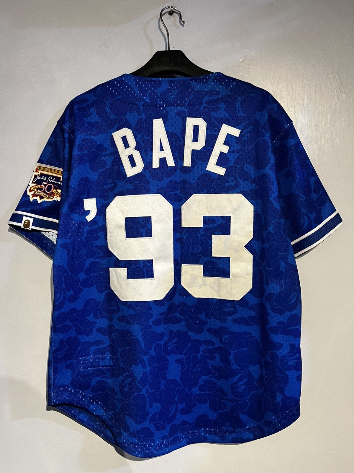 Bape × Mitchell & Ness Bape Mitchell Ness Jersy LA Dodgers Size US M / EU 48-50 / 2 - 3 Thumbnail