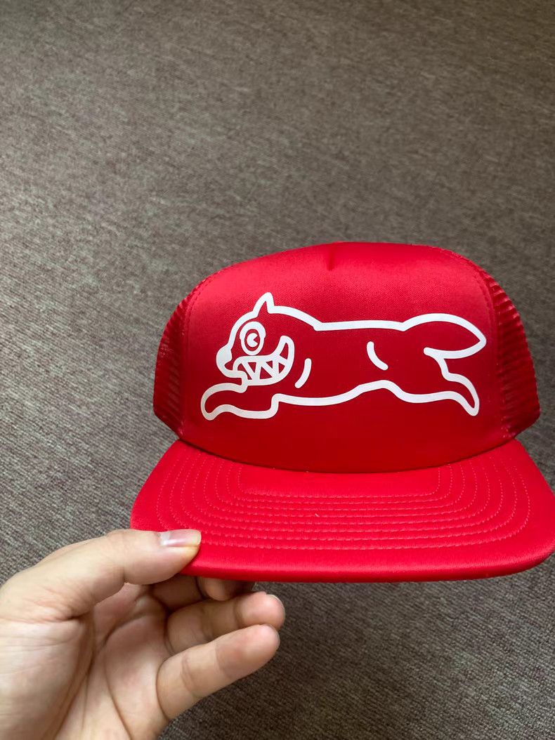 Billionaire Boys Club BBC ICE CREAM Red & White Flying Dog Trucker Cap Size 32 - 1 Thumbnail