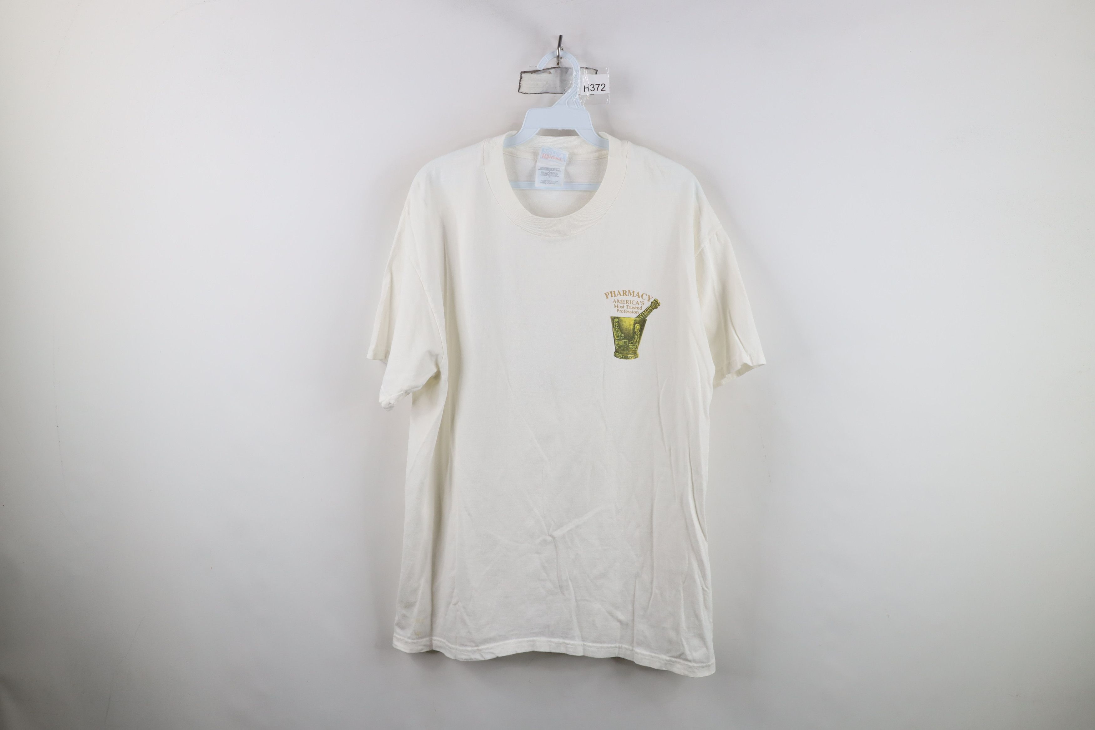 Vintage Vintage 90s Pharmacy Most Trusted Profession T-Shirt White Size US L / EU 52-54 / 3 - 1 Thumbnail