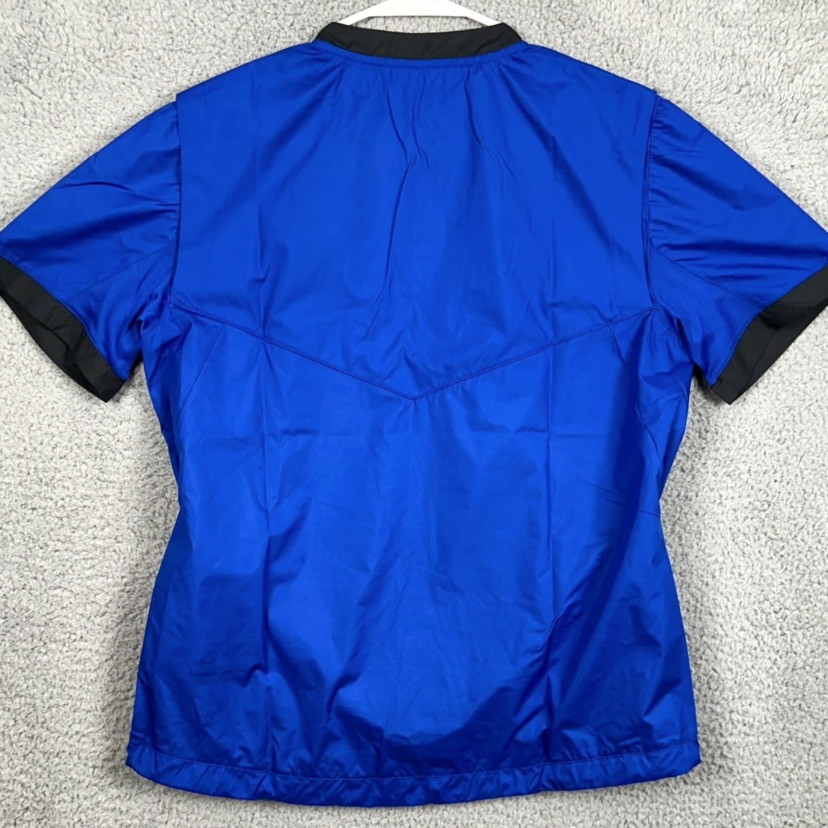 Nike Nike Jacket Pullover Women Medium Blue Short Sleeve Pocket 2 Button Outdoor Logo Jacket Size M / US 6-8 / IT 42-44 - 3 Thumbnail