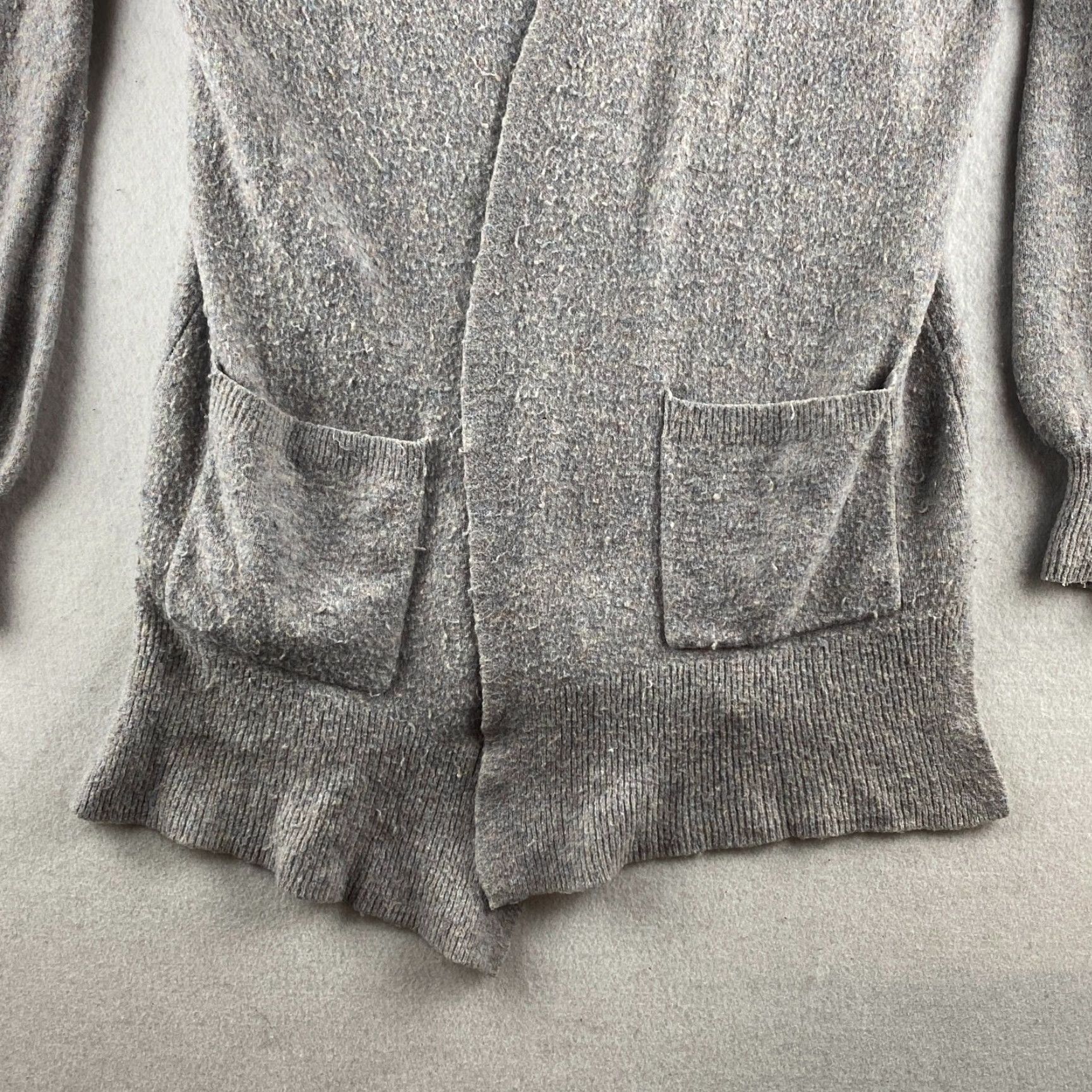 Madewell Madewell Cardigan Sweater Womens M Open Front Gray Alpaca Wool Blend Knit Contemp Casual Modern Size M / US 6-8 / IT 42-44 - 3 Thumbnail