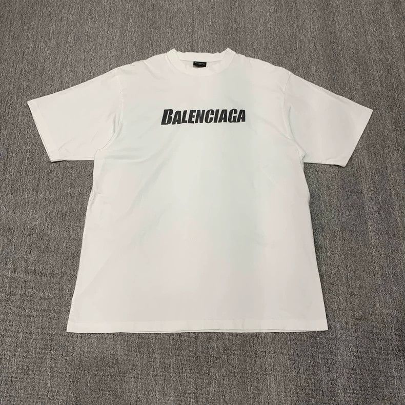 Balenciaga Balenciaga White monogram logo short sleeve Size US XXS / EU 40 - 1 Thumbnail