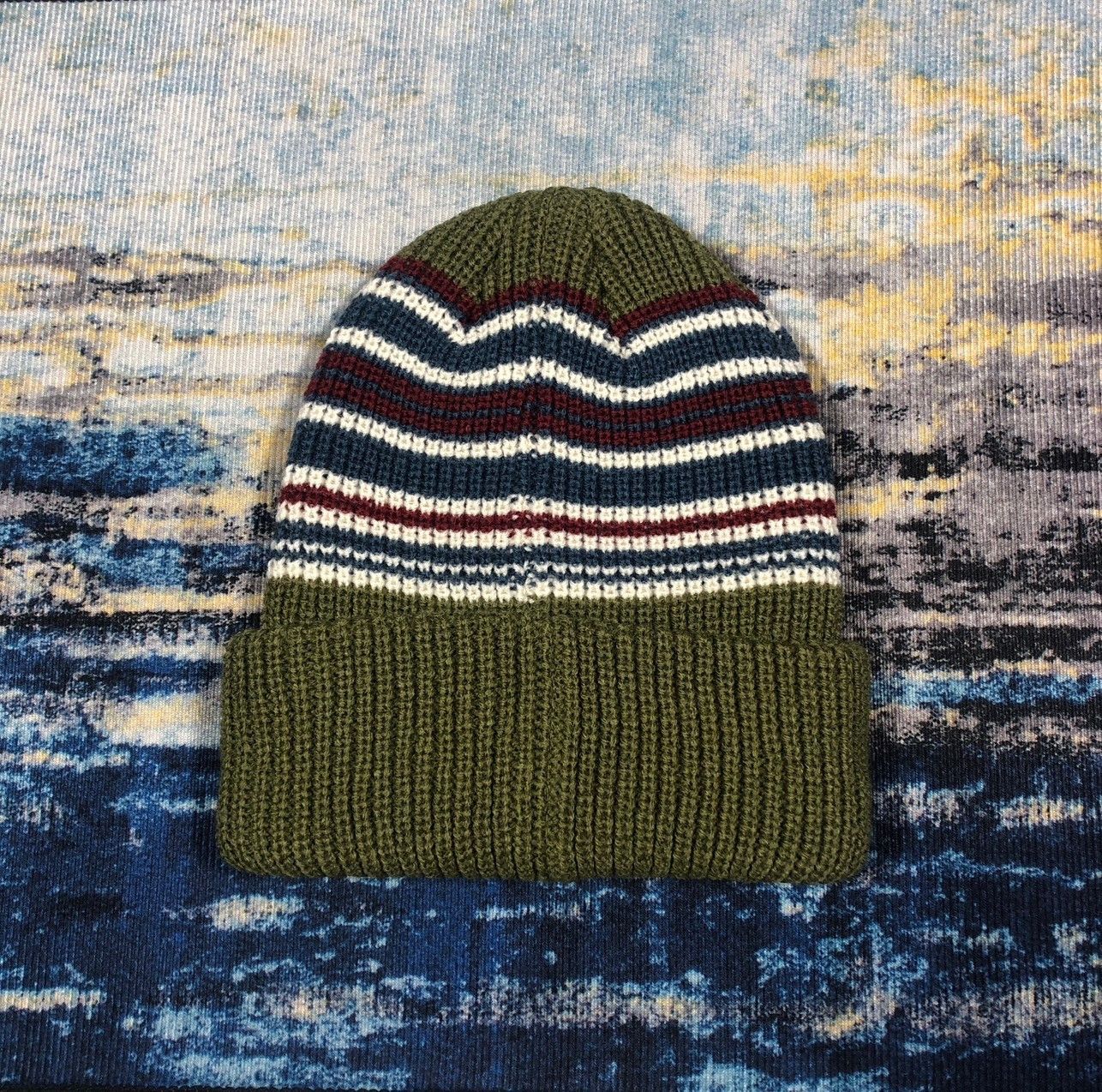 Stussy × Vintage Stussy Striped Cuff Beanie Size ONE SIZE - 2 Thumbnail