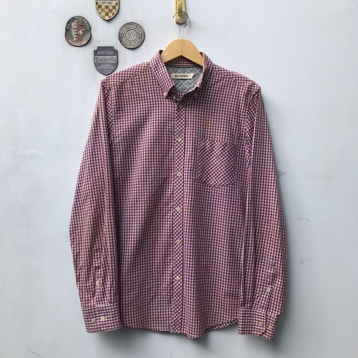 Ben Sherman × Designer × Vintage Ben Sherman Iconic Archieve Shirts Red Rio Gingham button up Size US M / EU 48-50 / 2 - 2 Thumbnail
