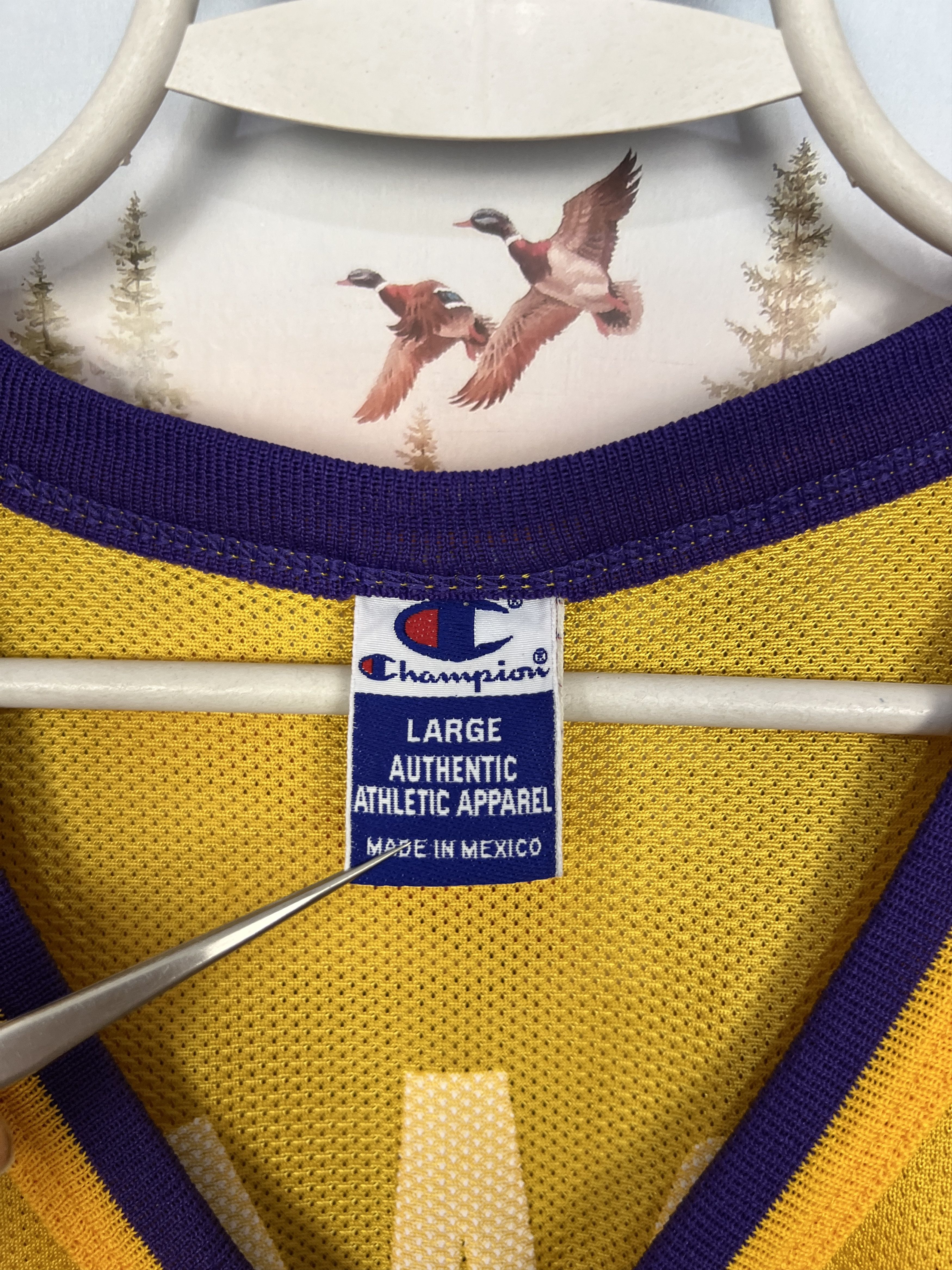 Champion Vintage 90's Champion Los Angeles Lakers Grant Jersey Size US L / EU 52-54 / 3 - 7 Thumbnail