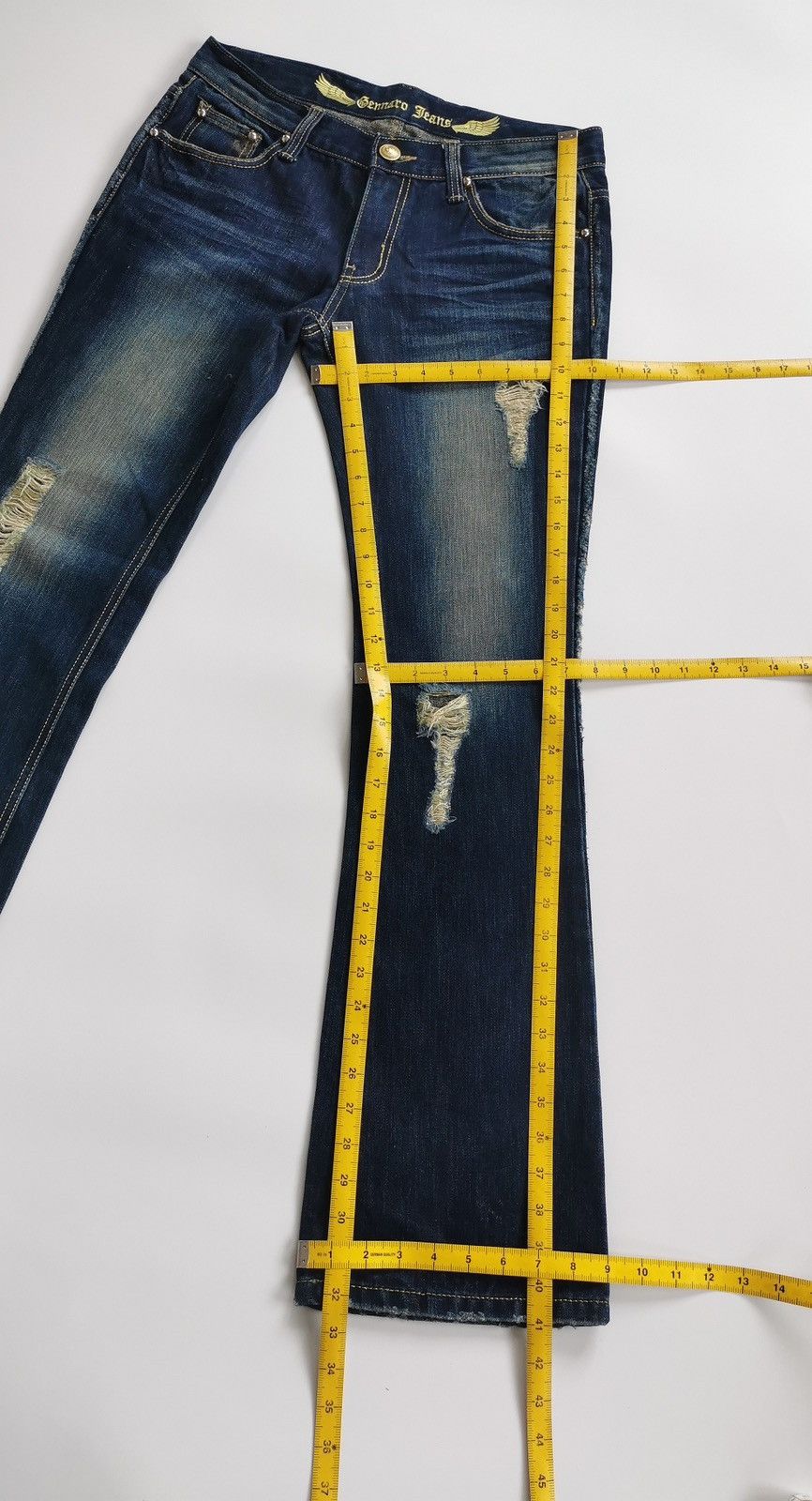 If Six Was Nine Bootcut Flare Gennaro Denim Jeans Size US 31 - 16 Thumbnail
