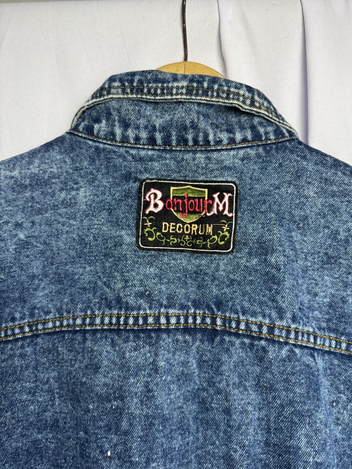 Hysteric Glamour × Japanese Brand × Vintage Vintage Denim Jacket Patch Teddyclub Size US L / EU 52-54 / 3 - 5 Thumbnail