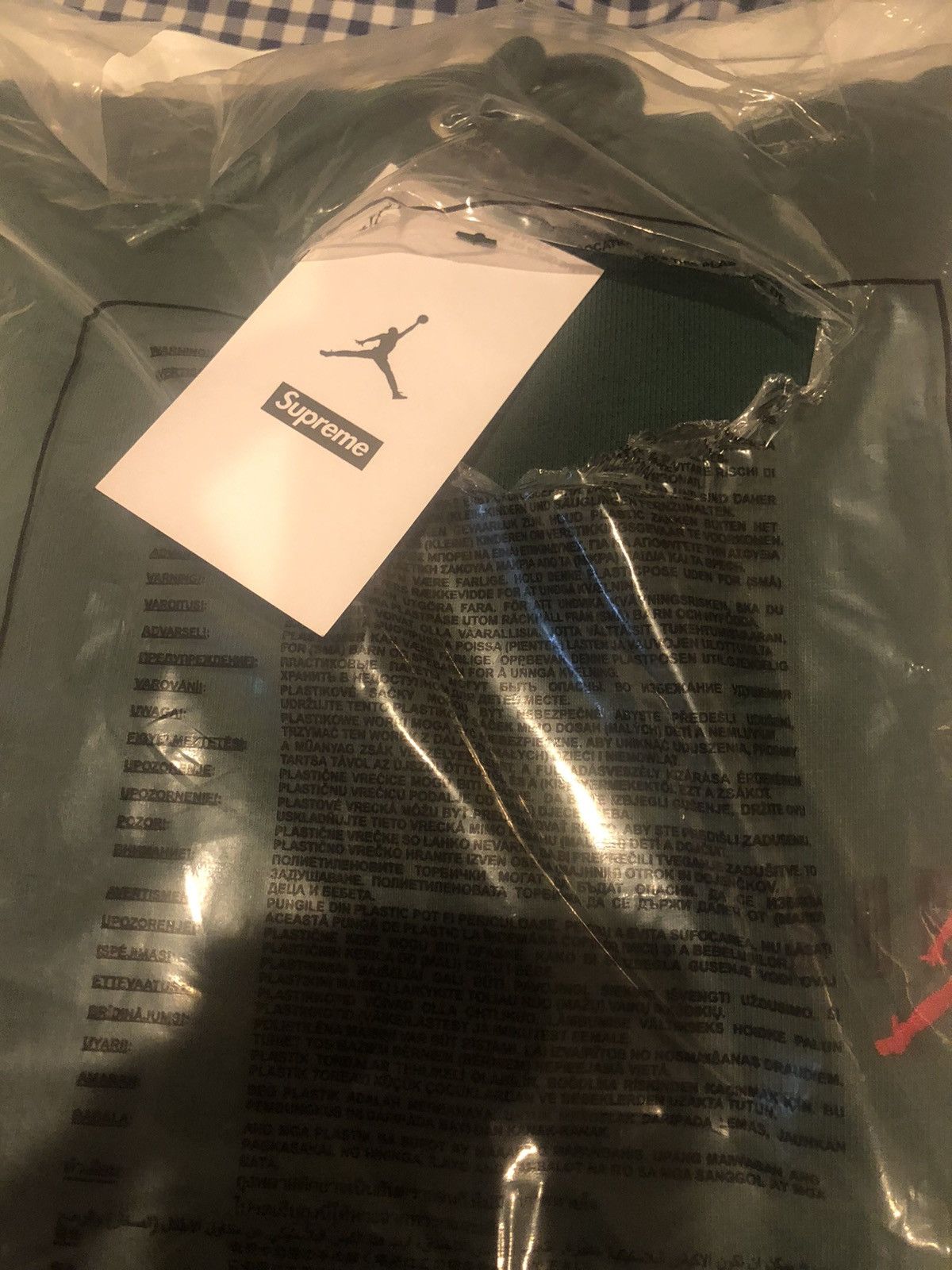 Supreme Fw24 Supreme Jordan Green Hooded sweatshirt Medium Size US M / EU 48-50 / 2 - 3 Thumbnail