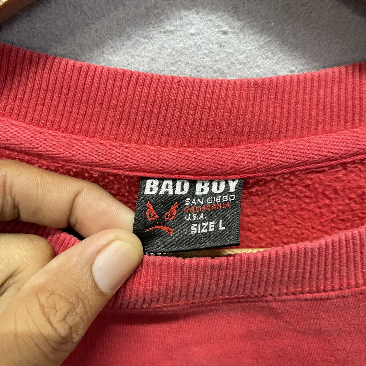 Vintage Bad Boy California USA Crewneck Sweatshirt – Red (L) Size US L / EU 52-54 / 3 - 9 Thumbnail