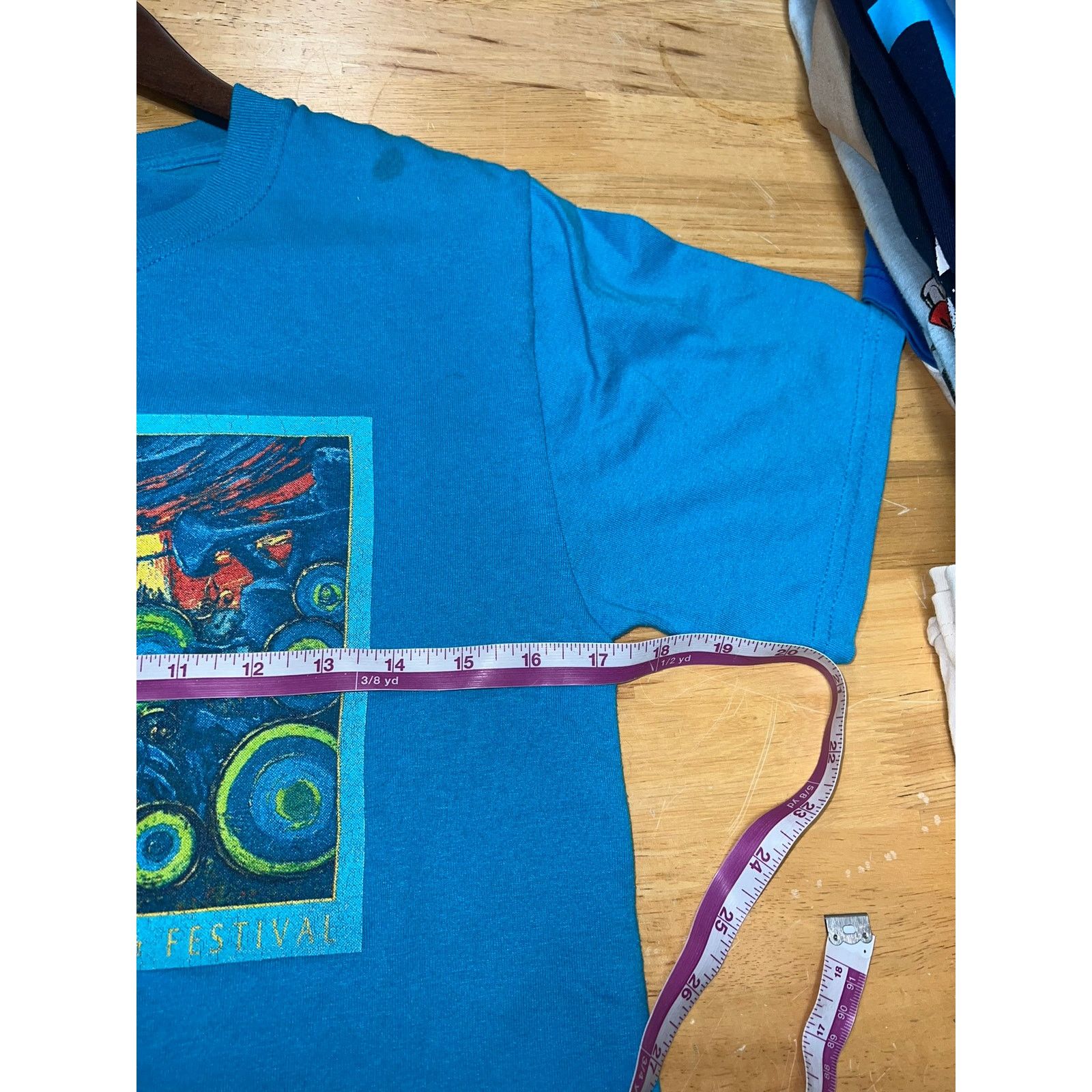 Jerzees Gretna Heritage Festival Shirt 2010 Music Guitar Blue Stain Size US S / EU 44-46 / 1 - 8 Thumbnail