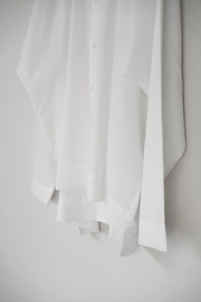 Issey Miyake Issey Miyake A white pleated collar shirt coat Size M / US 6-8 / IT 42-44 - 8 Thumbnail