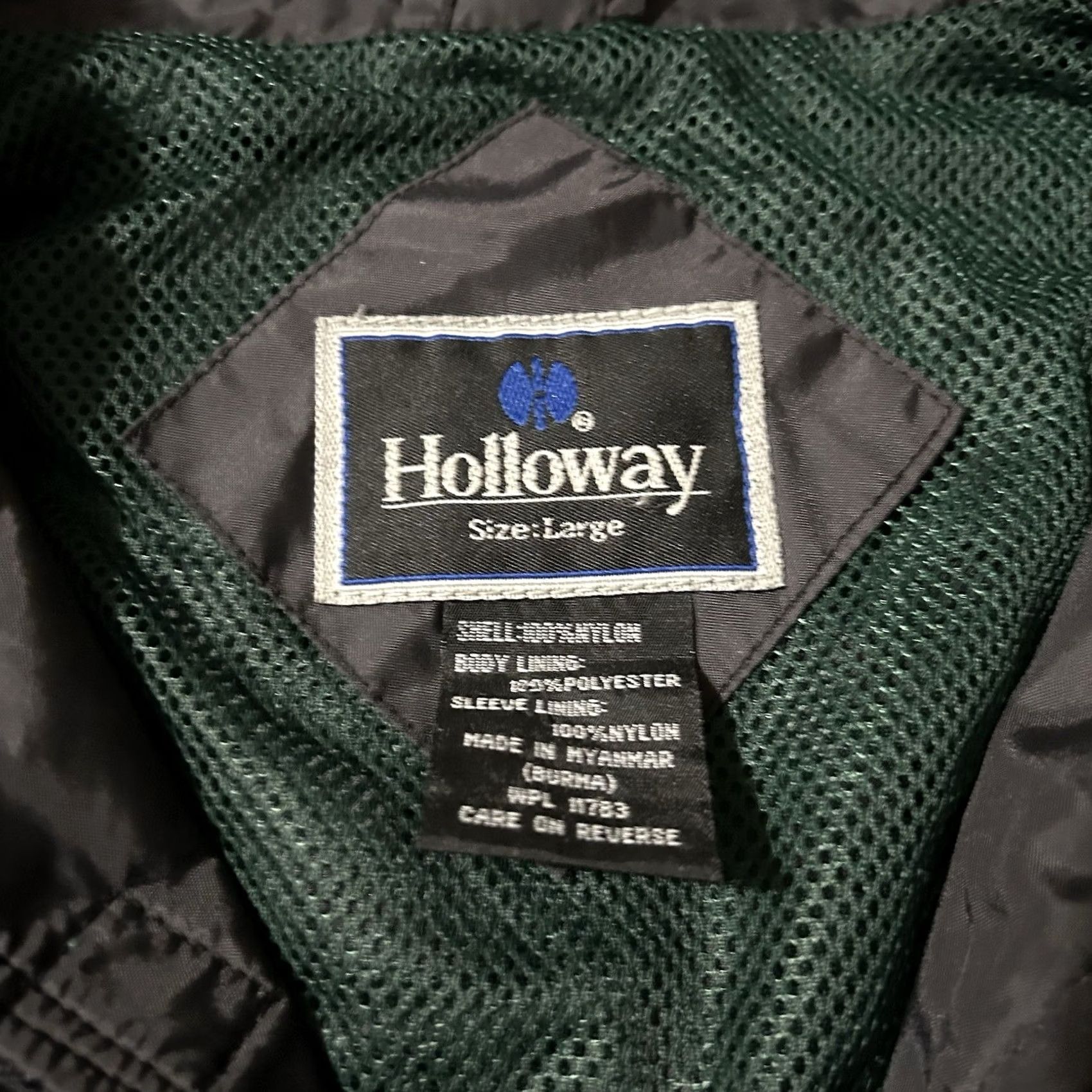 Holloway VINTAGE Holloway Blazer Windbreaker College Anorak Pullover Nylon Black L Men Large Size US L / EU 52-54 / 3 - 3 Thumbnail