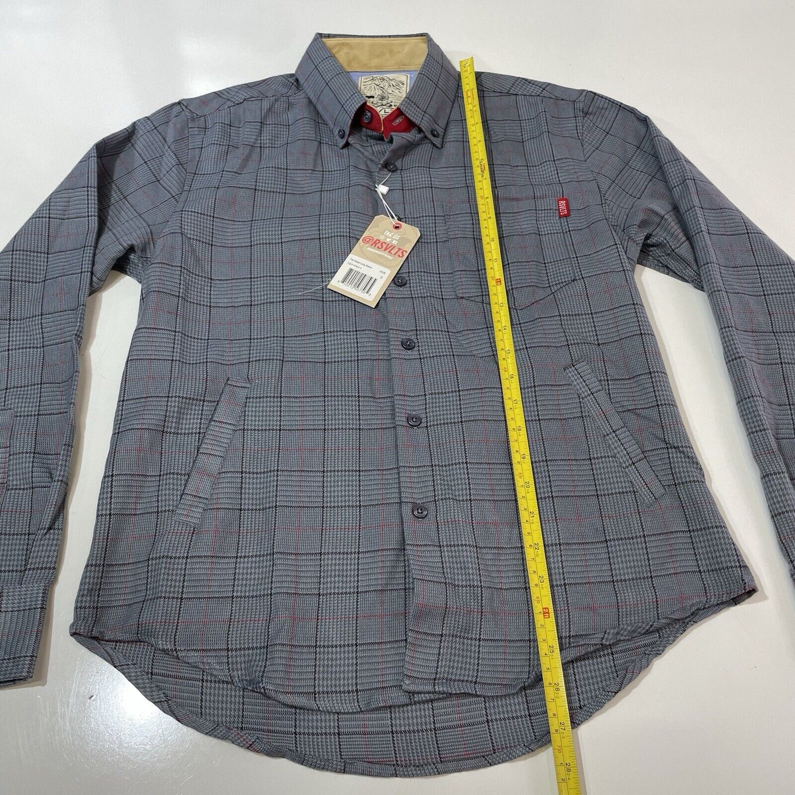 RVLT RSVLTS "The Draper" Long Sleeve Flannel Plaid Button Shirt Size US S / EU 44-46 / 1 - 5 Thumbnail