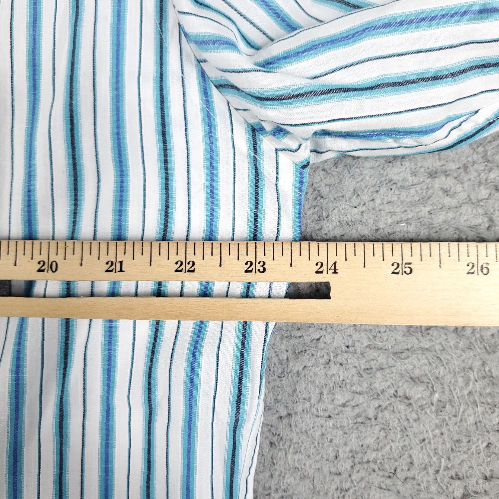 Nautica Nautica Shirt Mens Large Blue Striped Button-Up Long Sleeve Casual Casual, Blue, Nautica Shirt, Button-Up, Stripe, Button, Logo, Regular Fit - Mens Size US L / EU 52-54 / 3 - 6 Thumbnail