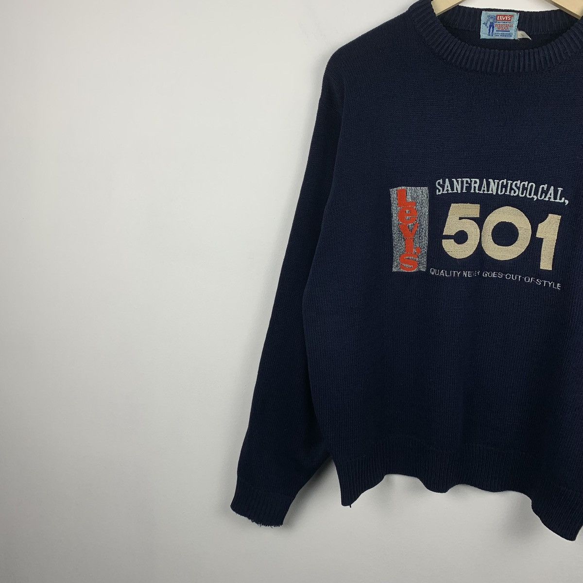 Levi's Vintage Levi’s Wool Knit Sweater Big Logo Embroidered 90’s Size US XL / EU 56 / 4 - 4 Thumbnail