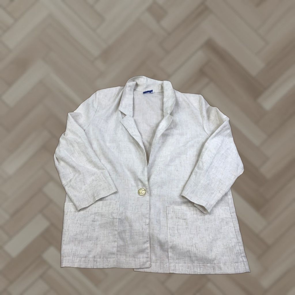 Vintage VINTAGE Cape Cod Sportswear Blazer Womens 16 Beige Casual 1990s Suit Jacket/Blazer USA 11214 Size XXL / US 16-18 / IT 52-54 - 1 Thumbnail