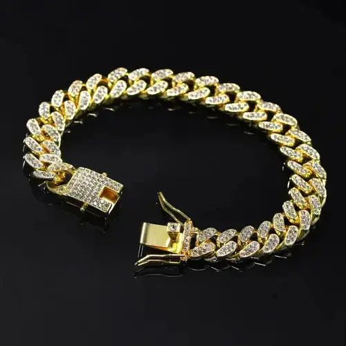 Jewelry 12mm Bold Cuban Chain Bracelets Size ONE SIZE - 2 Thumbnail