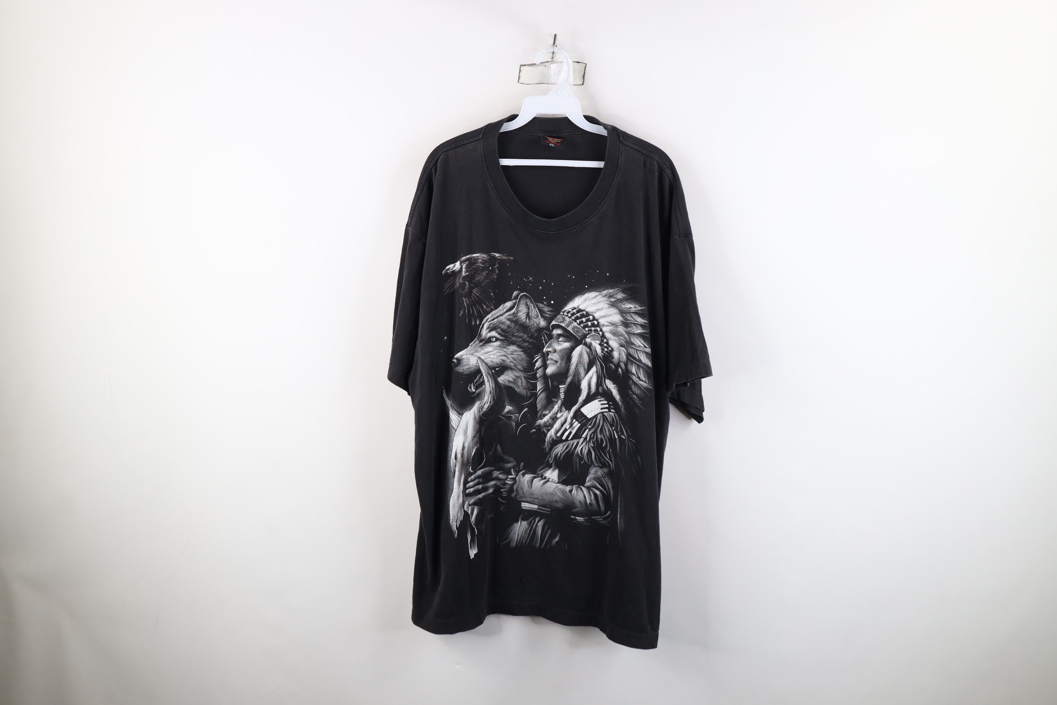 Vintage Vintage 90s Streetwear Wolf Eagle All Over Print T-Shirt Size US XXL / EU 58 / 5 - 1 Thumbnail