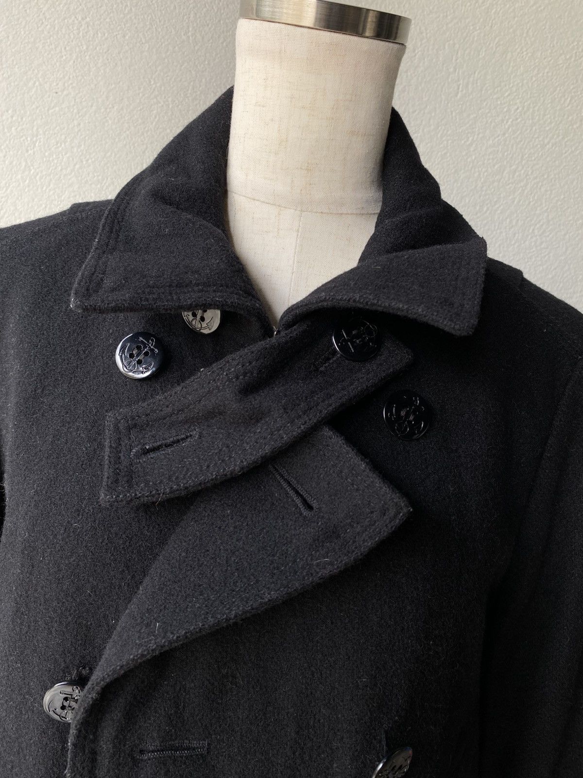 Tsumori Chisato TSUMORI CHISATO Black Double-Breasted Pea Coat Size M / US 6-8 / IT 42-44 - 10 Thumbnail