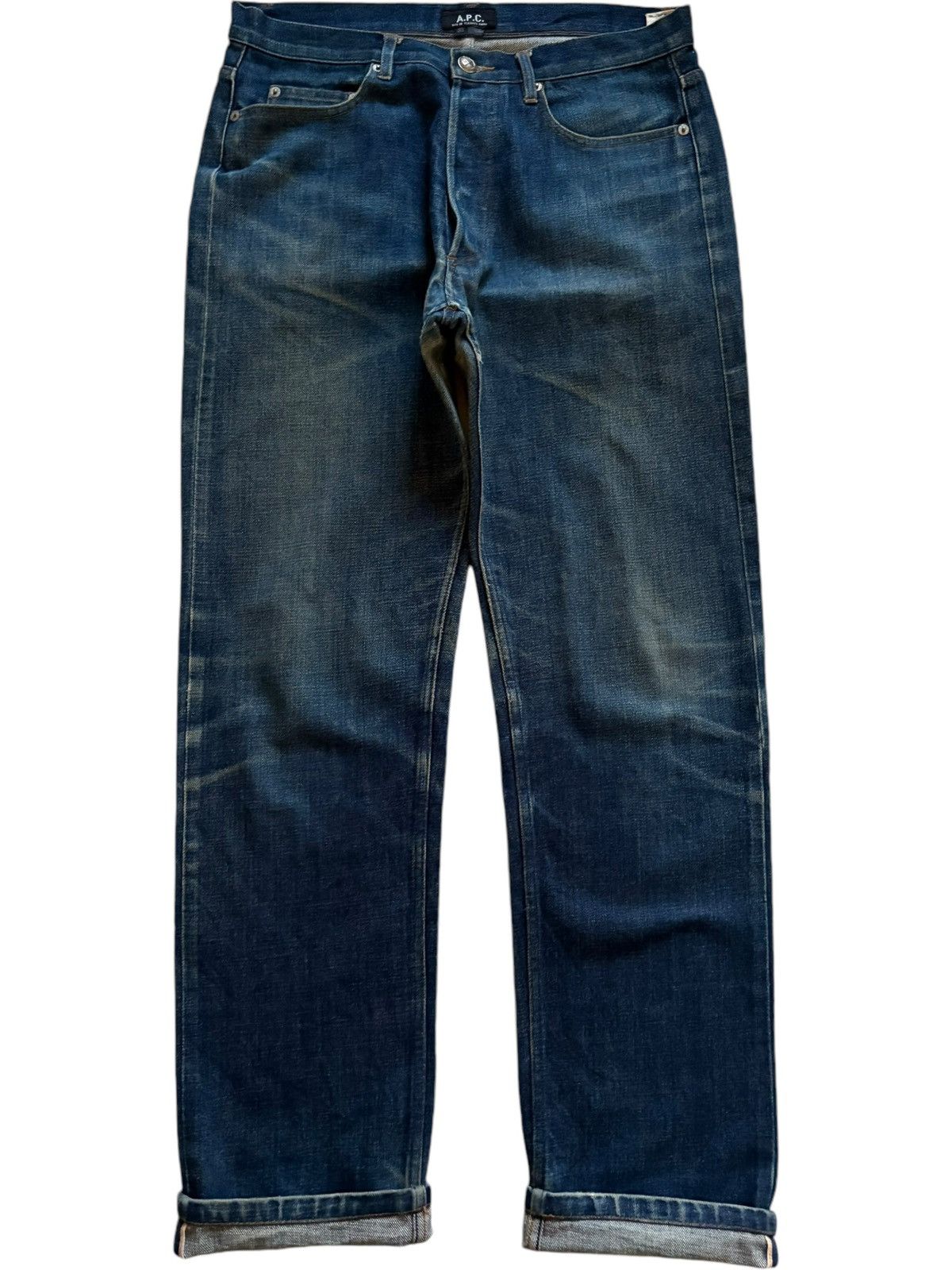 A.P.C. × Designer Vintage APC Fleurus Paris Mud Wash Selvedge Loose ...