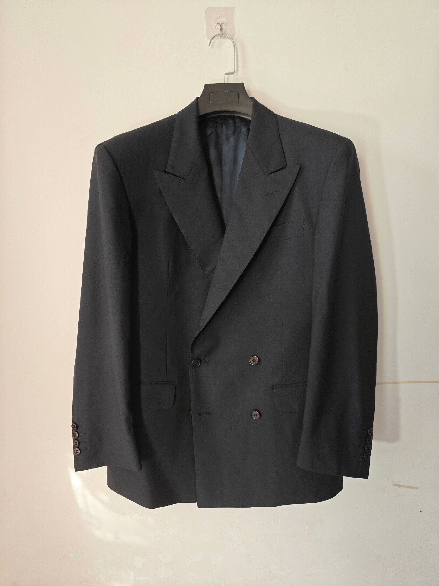 S.T. Dupont Custom Gray Wool Double-Breasted Suit Size US M / EU 48-50 / 2 - 1 Thumbnail