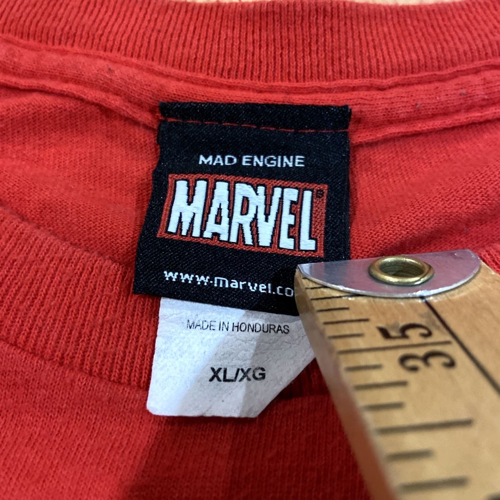 Vintage VTG Marvel Shirt Men XL Red Graphic Print Avengers Captain America Iron Man Spider-Man Thor Y2K Movie Mad Engine T-Shirt Size US XL / EU 56 / 4 - 3 Thumbnail