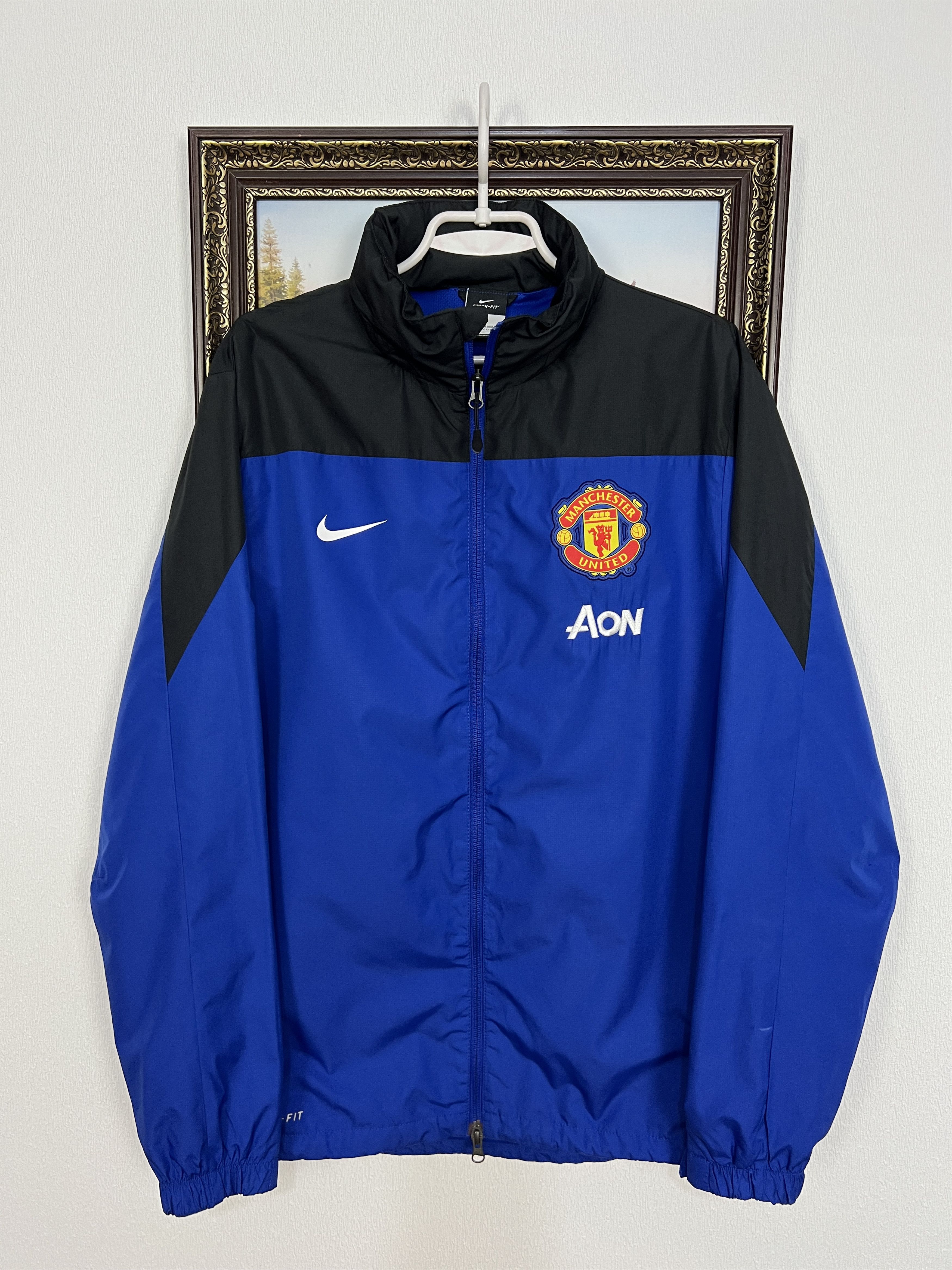 Vintage Manchester United AON Jacket Soccer Track Top Rare