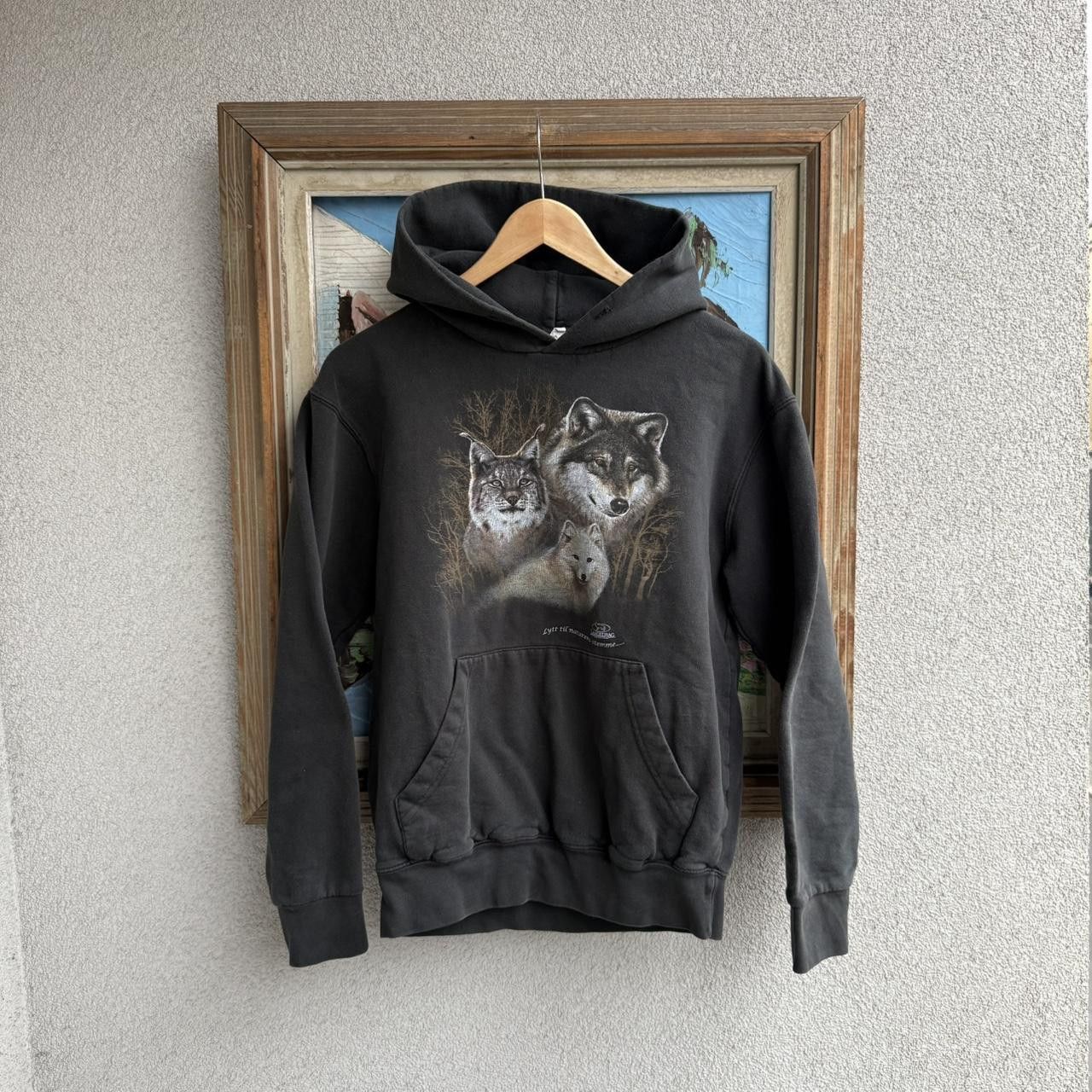 Vintage Vintage Animal Print Hoodie Faded Black Size US S / EU 44-46 / 1 - 1 Thumbnail