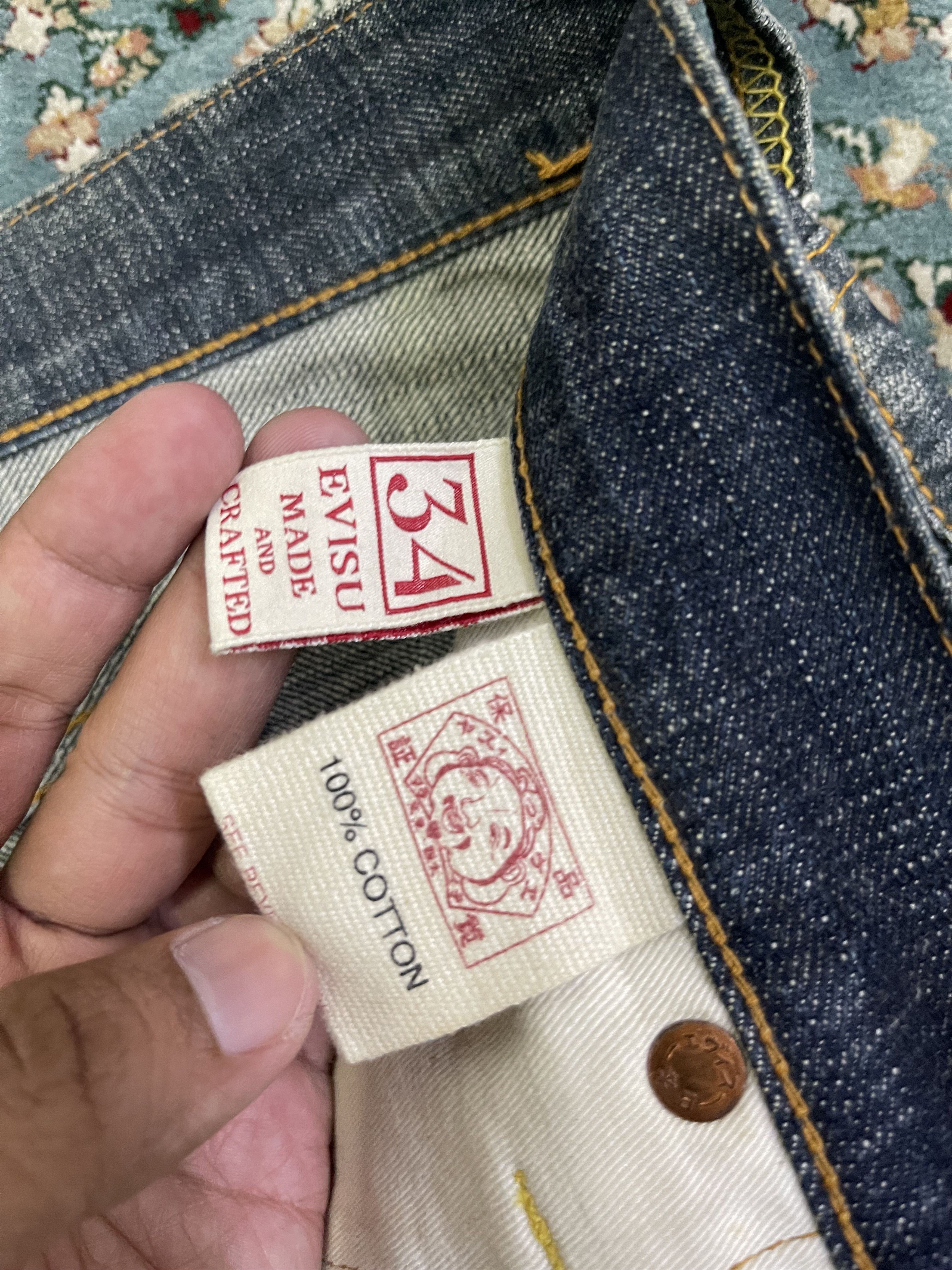 Evisu Vtg RARE Evisu Multipocket Underlicense China Selvedge sz 34 Size US 34 / EU 50 - 16 Thumbnail