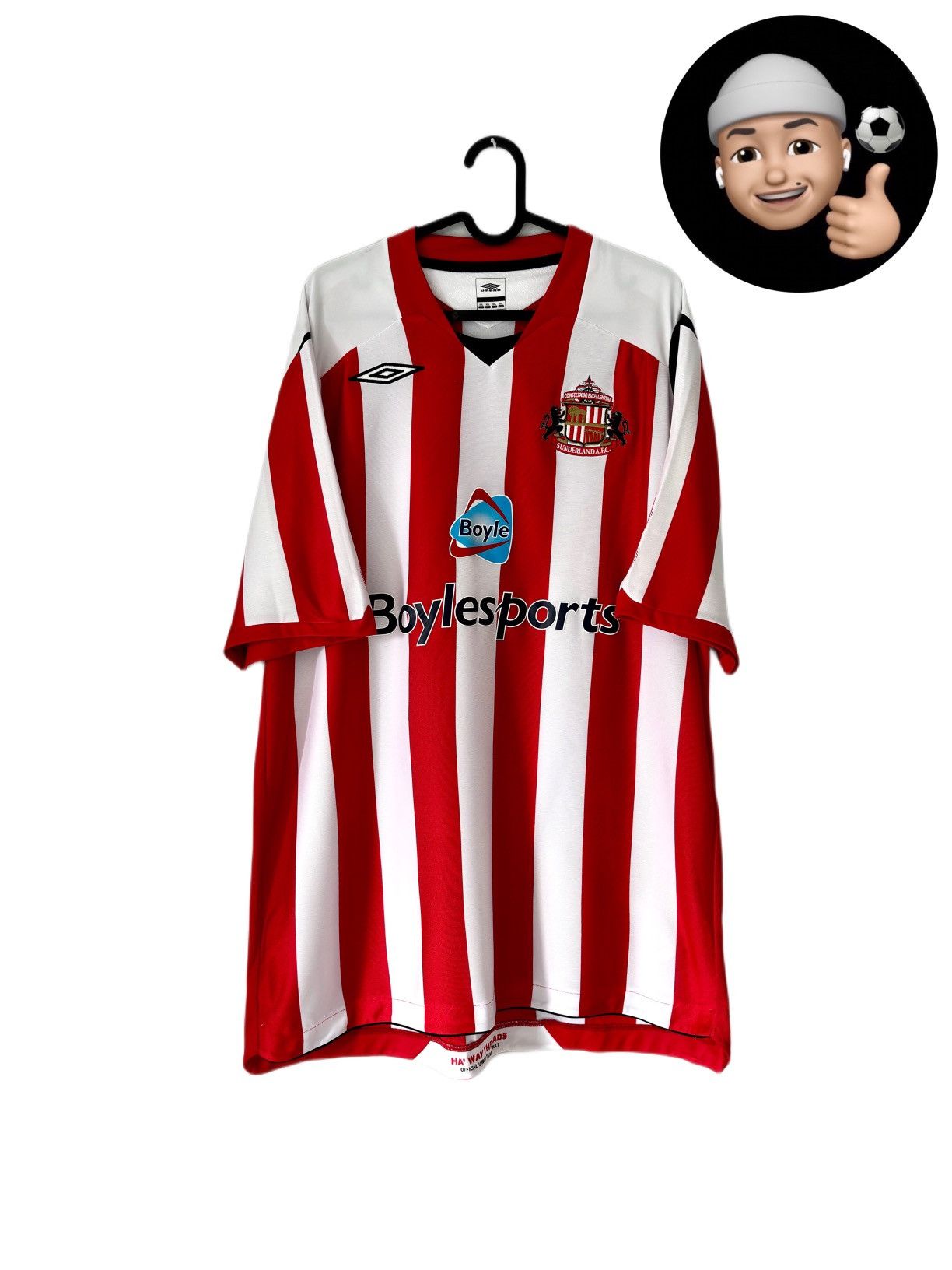 Umbro × Vintage 2008 2009 Sunderland Umbro Vintage Home Soccer Jersey Shirt Size US XXL / EU 58 / 5 - 1 Thumbnail