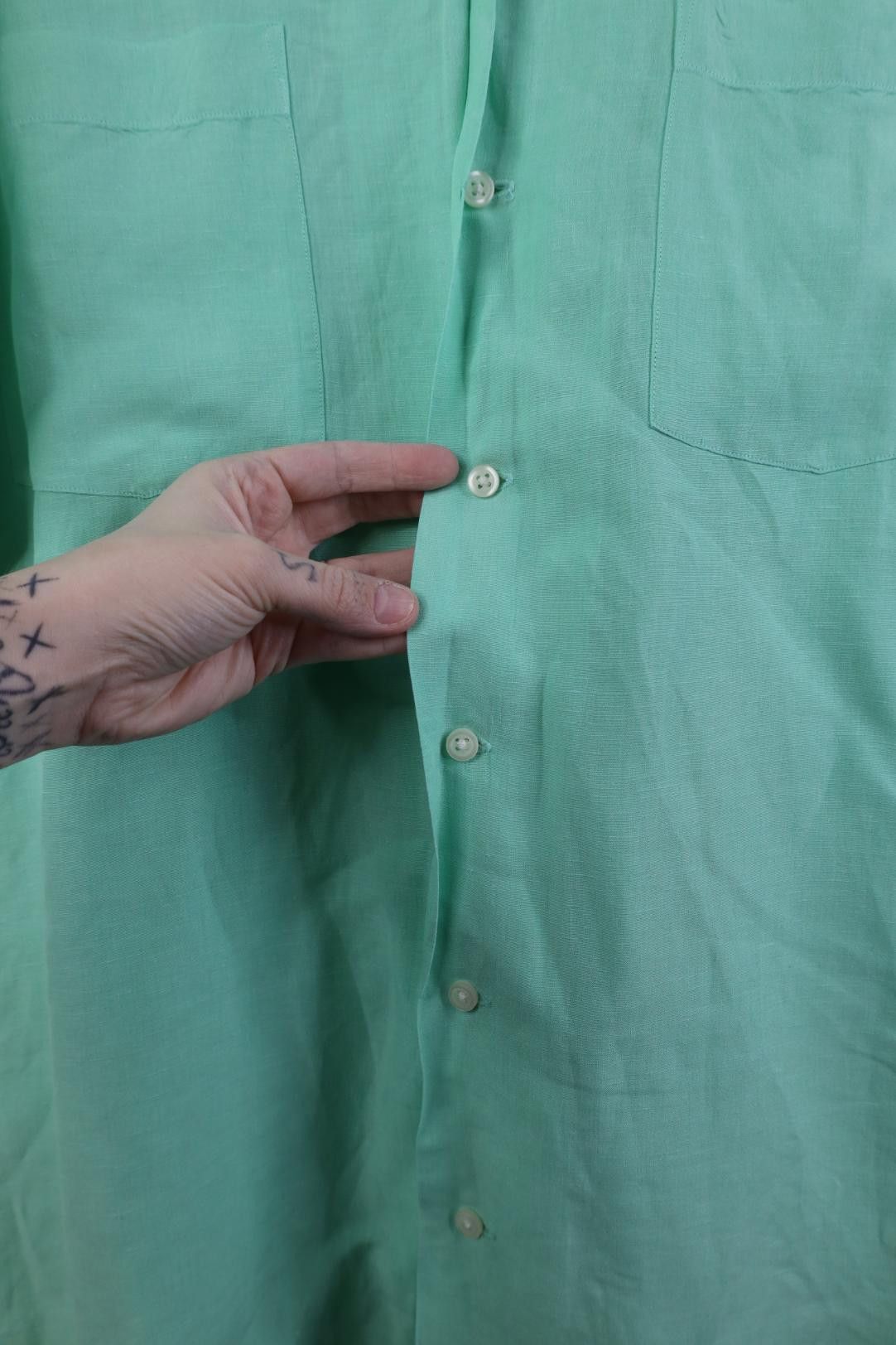 Polo Ralph Lauren Vintage Ralph Lauren Linen Looped Collar Camp Button Shirt Size US L / EU 52-54 / 3 - 4 Thumbnail