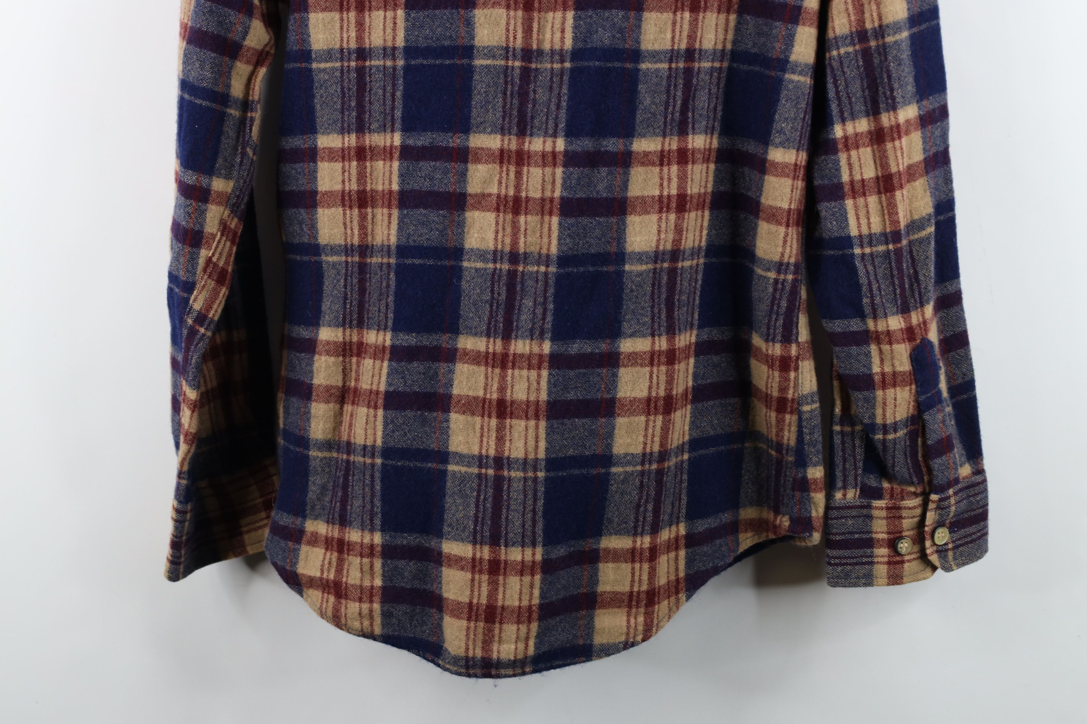 Vintage Vintage 70s 80s Streetwear Knit Collared Button Shirt Plaid Size US M / EU 48-50 / 2 - 11 Thumbnail