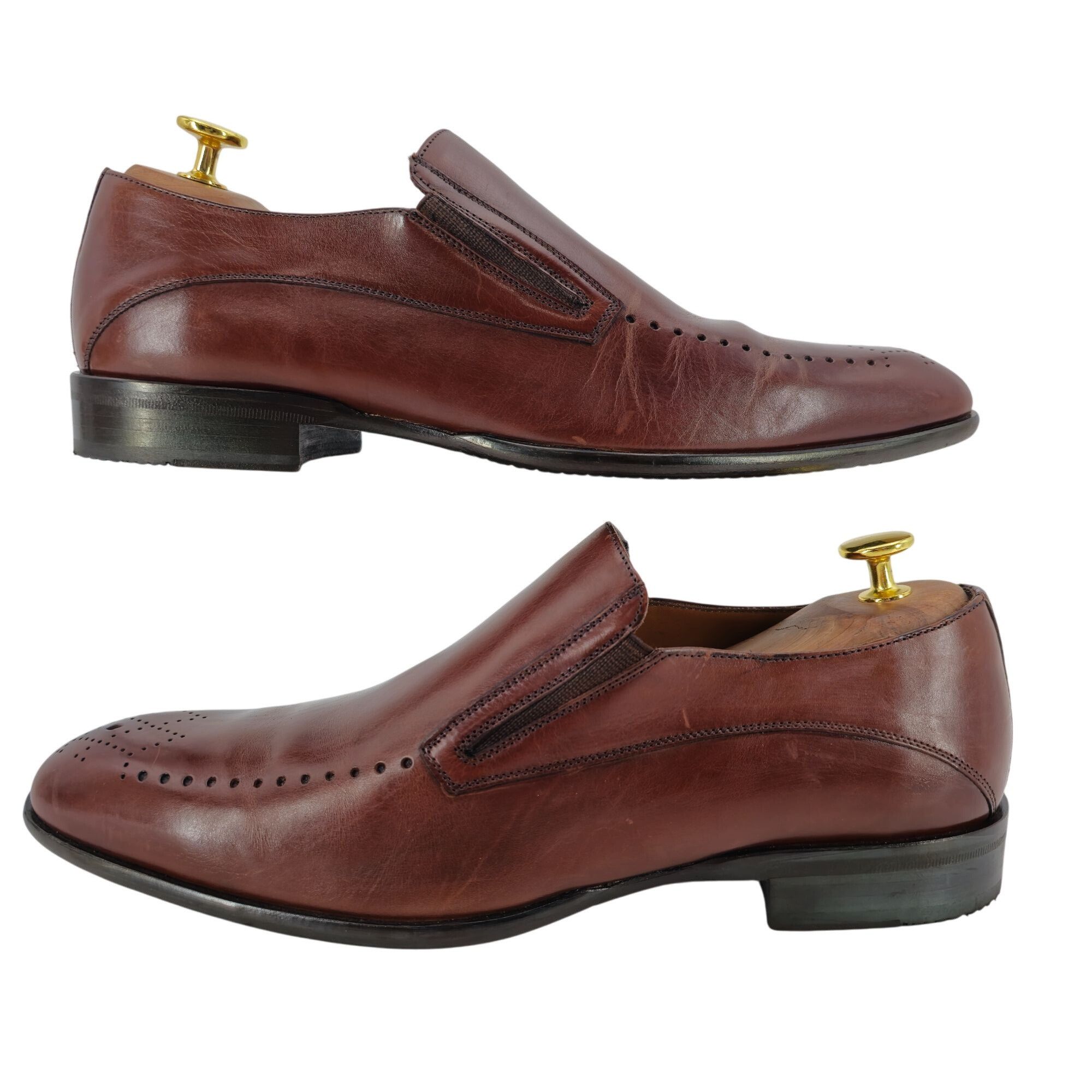Mezlan Mezlan Spain Men size 9 Burnished Brown Calf Leather Dress S Size US 9 / EU 42 - 5 Thumbnail