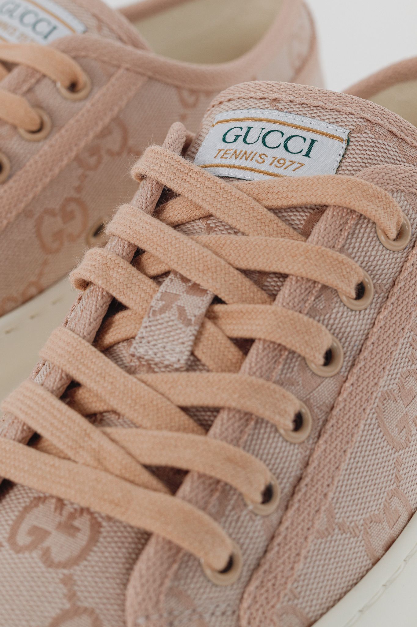 Gucci Gucci Pink New Canvas GG Monogram Platform Sneakers Size US 7 / IT 37 - 7 Thumbnail