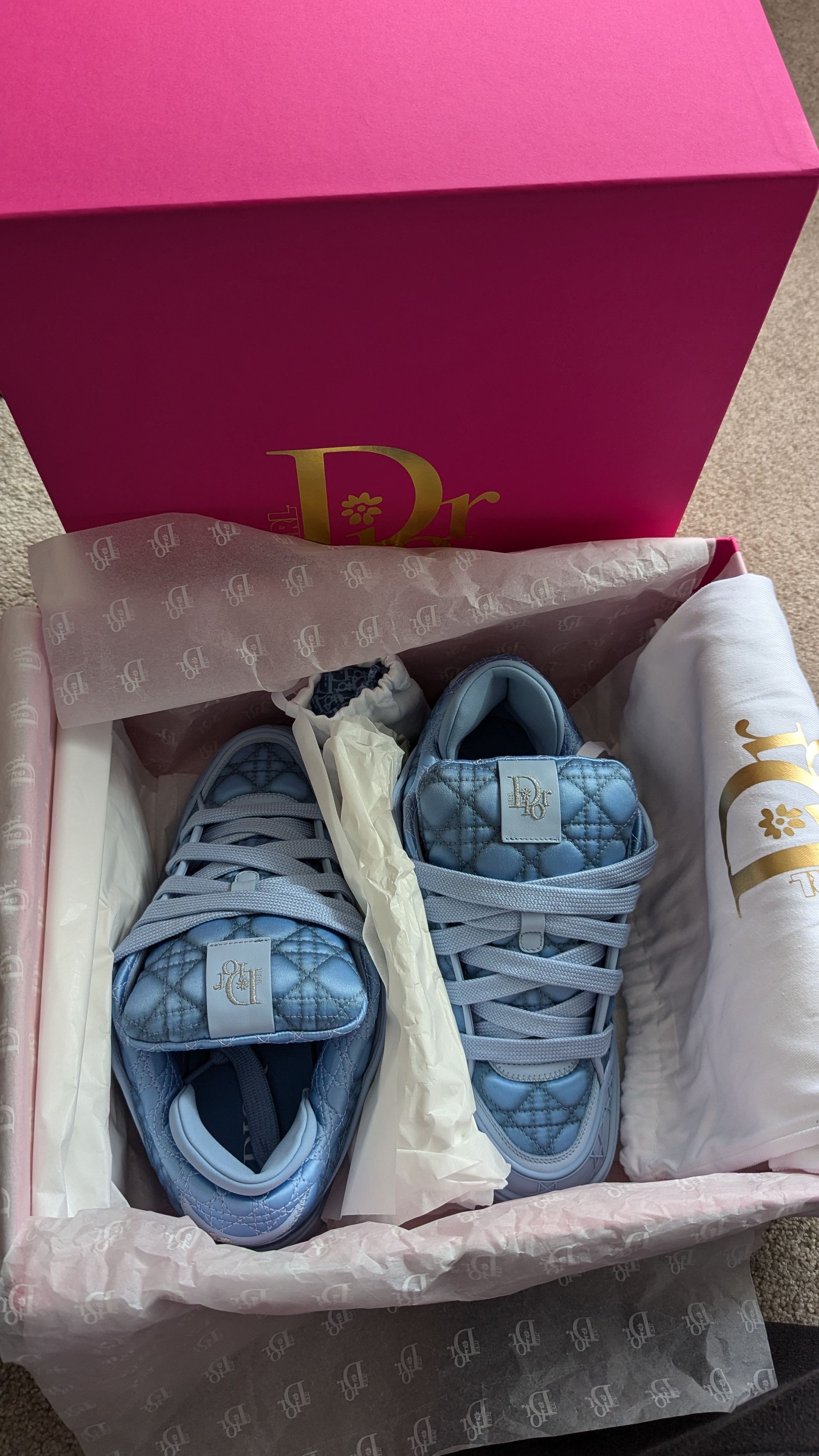 Dior × ERL Dior ERL B9S Sneaker Blue Cannage Colorway EU42 UK8 Size US 9 / EU 42 - 5 Thumbnail