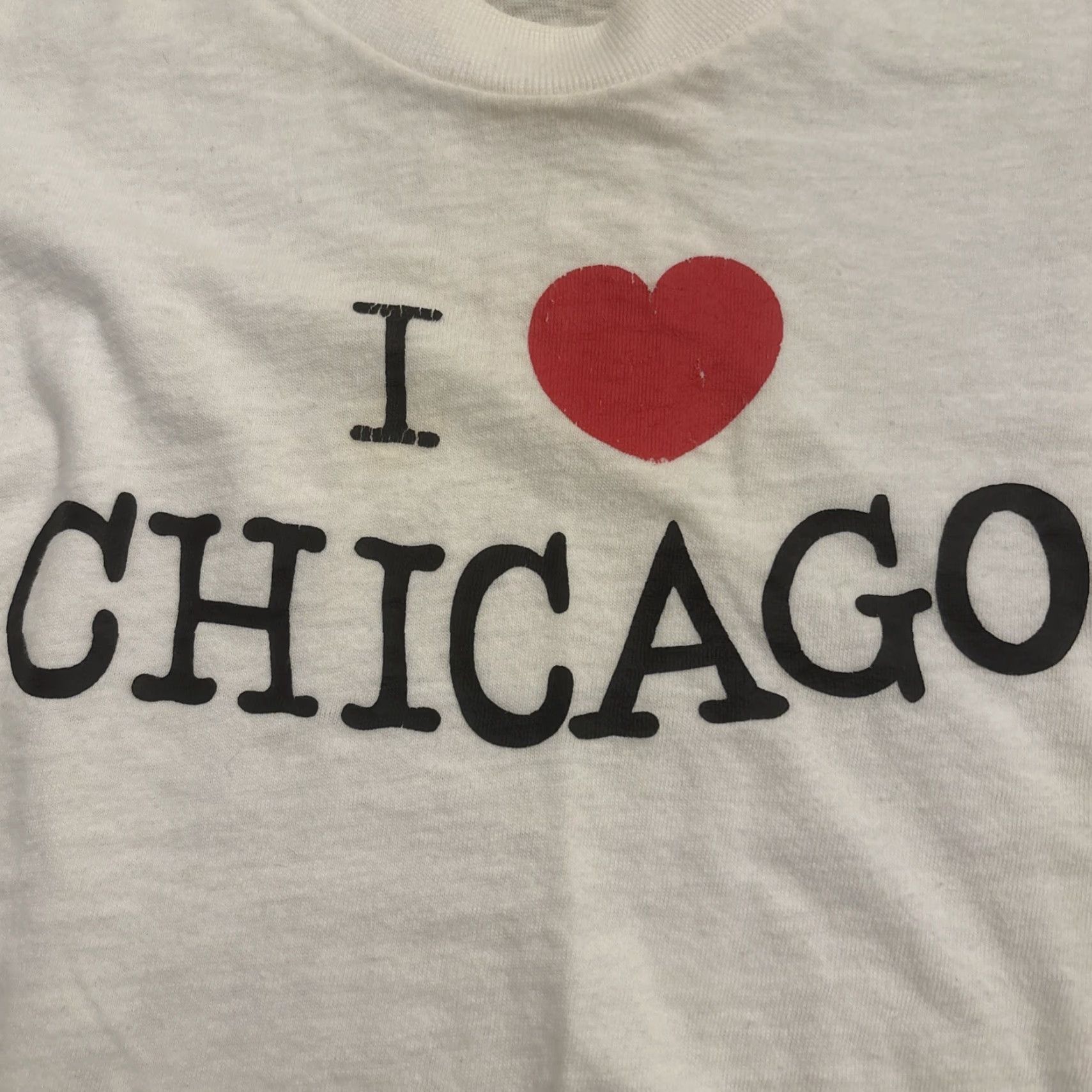 Fruit Of The Loom VINTAGE I Love Chicago T Shirt Fruit of the Loom White M Men Regular Size Size US M / EU 48-50 / 2 - 3 Thumbnail