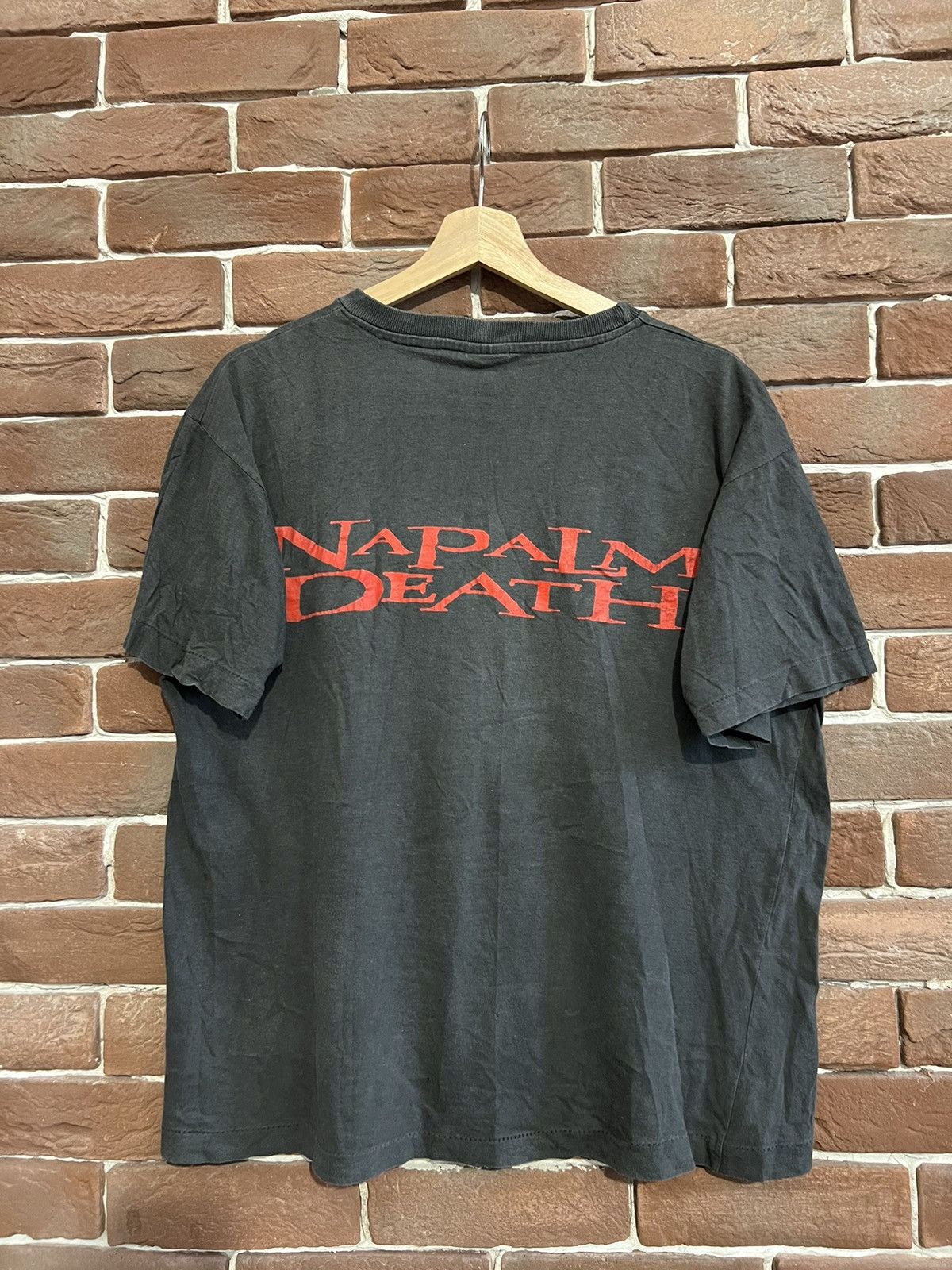 Band Tees Rare Vintage 90s Napalm Death Fear Grindcore Metal Band Tee Size US L / EU 52-54 / 3 - 2 Thumbnail