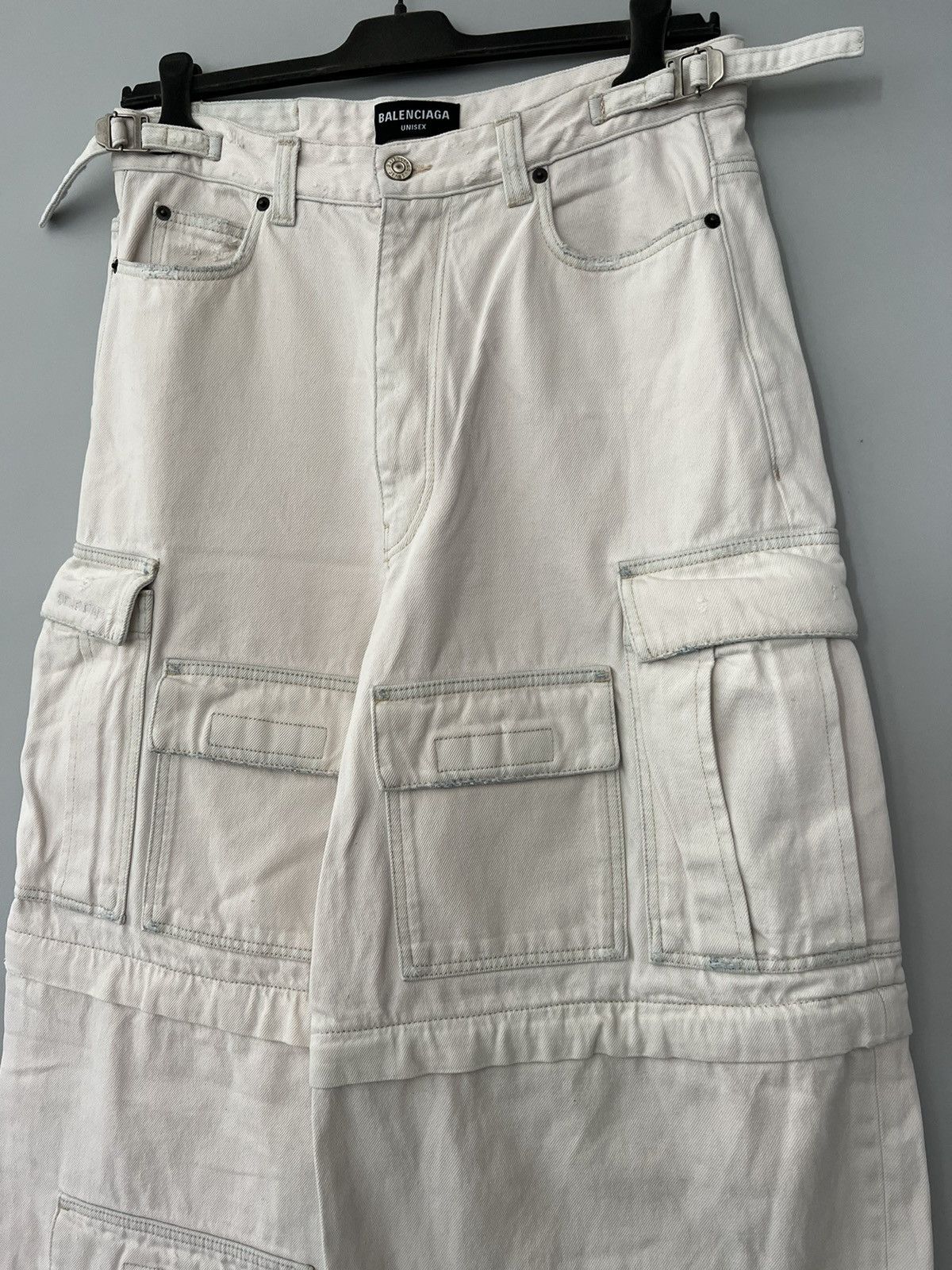 Balenciaga Balenciaga Denim Twill Baggy Cargo Pants Size US 29 - 4 Thumbnail