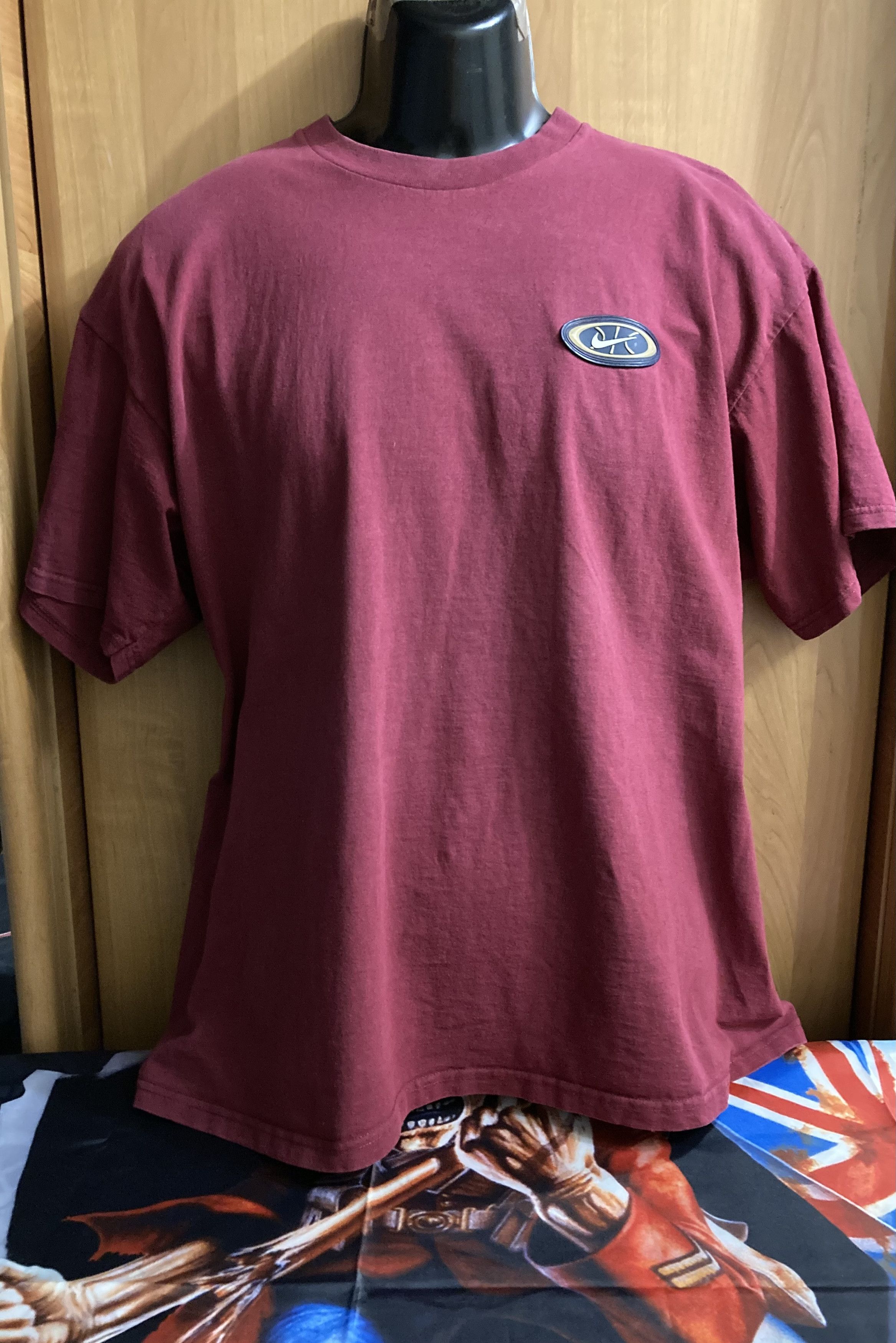 Nike × Vintage *Rare* Vintage 90s Nike Rubber Swoosh Logo Tee Size US L / EU 52-54 / 3 - 7 Thumbnail