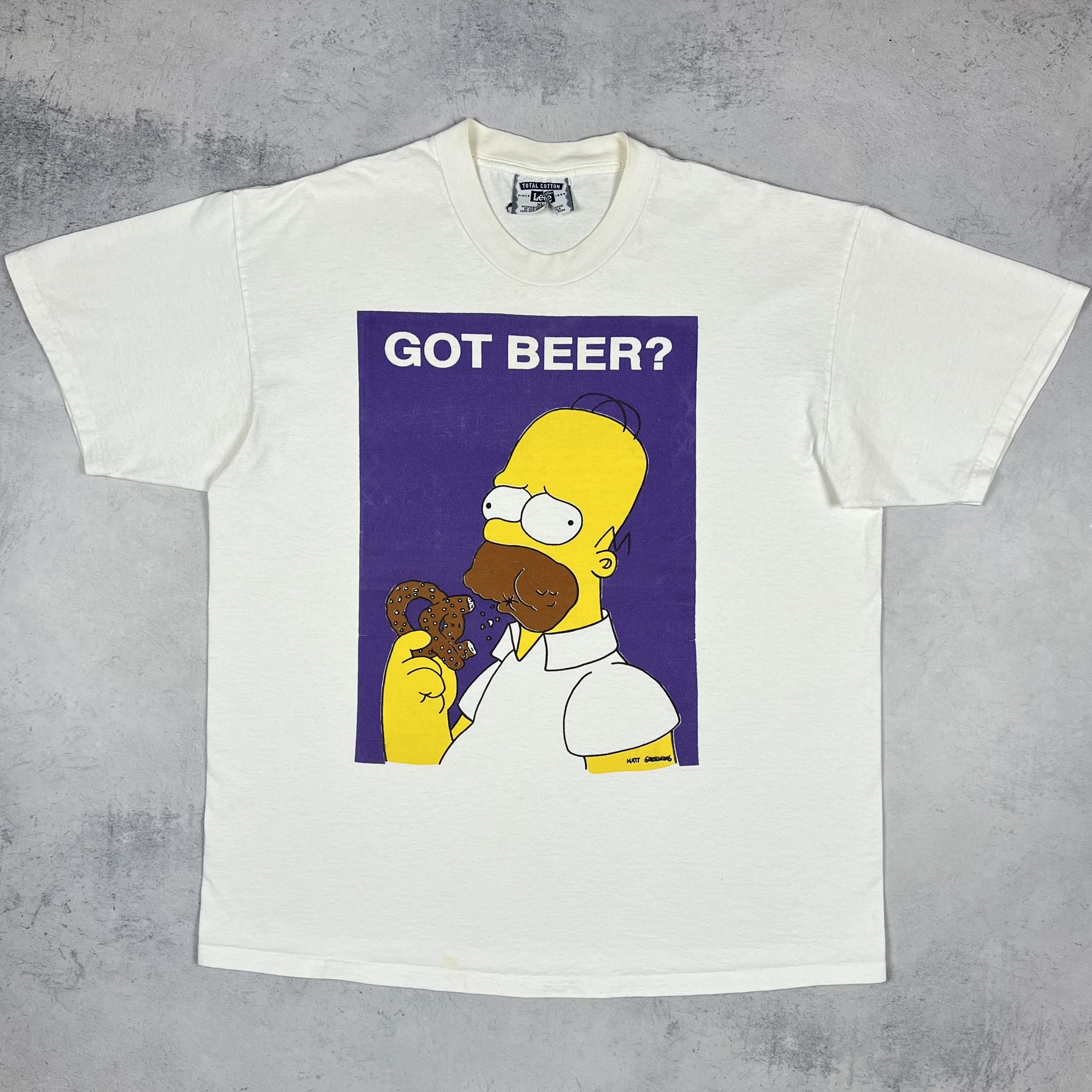 Cartoon Network Vintage Simpsons Homer “Got Beer?” Cartoon T Shirt 90’s Size US XL / EU 56 / 4 - 2 Thumbnail